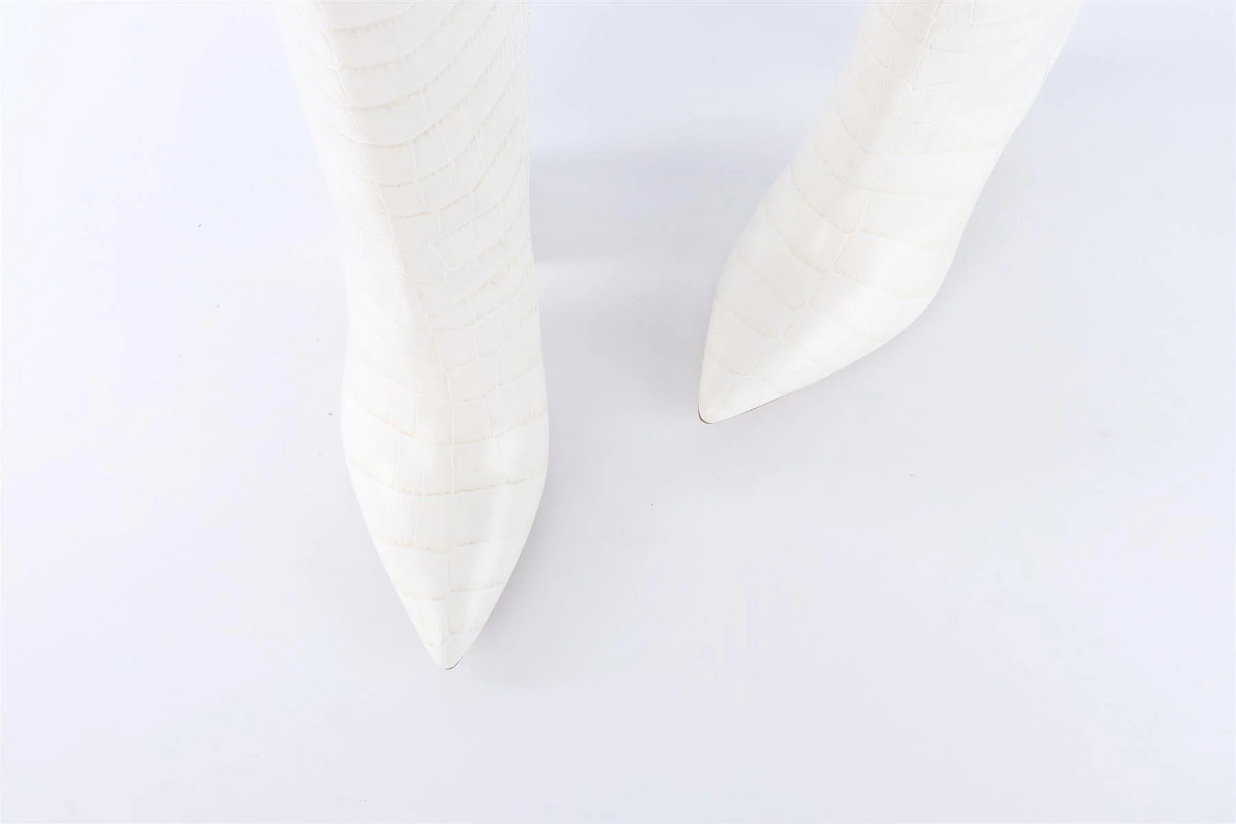 PARIS TEXAS WHITE LEATHER KNEE HIGH BOOTS EU 38 UK 5 US 8 - Image 4