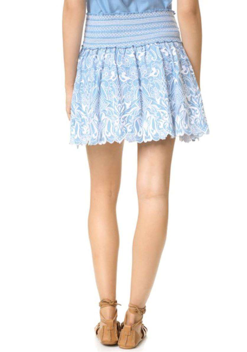 PARKER TADDY EMBROIDERED MINI SKIRT SMALL - Image 3