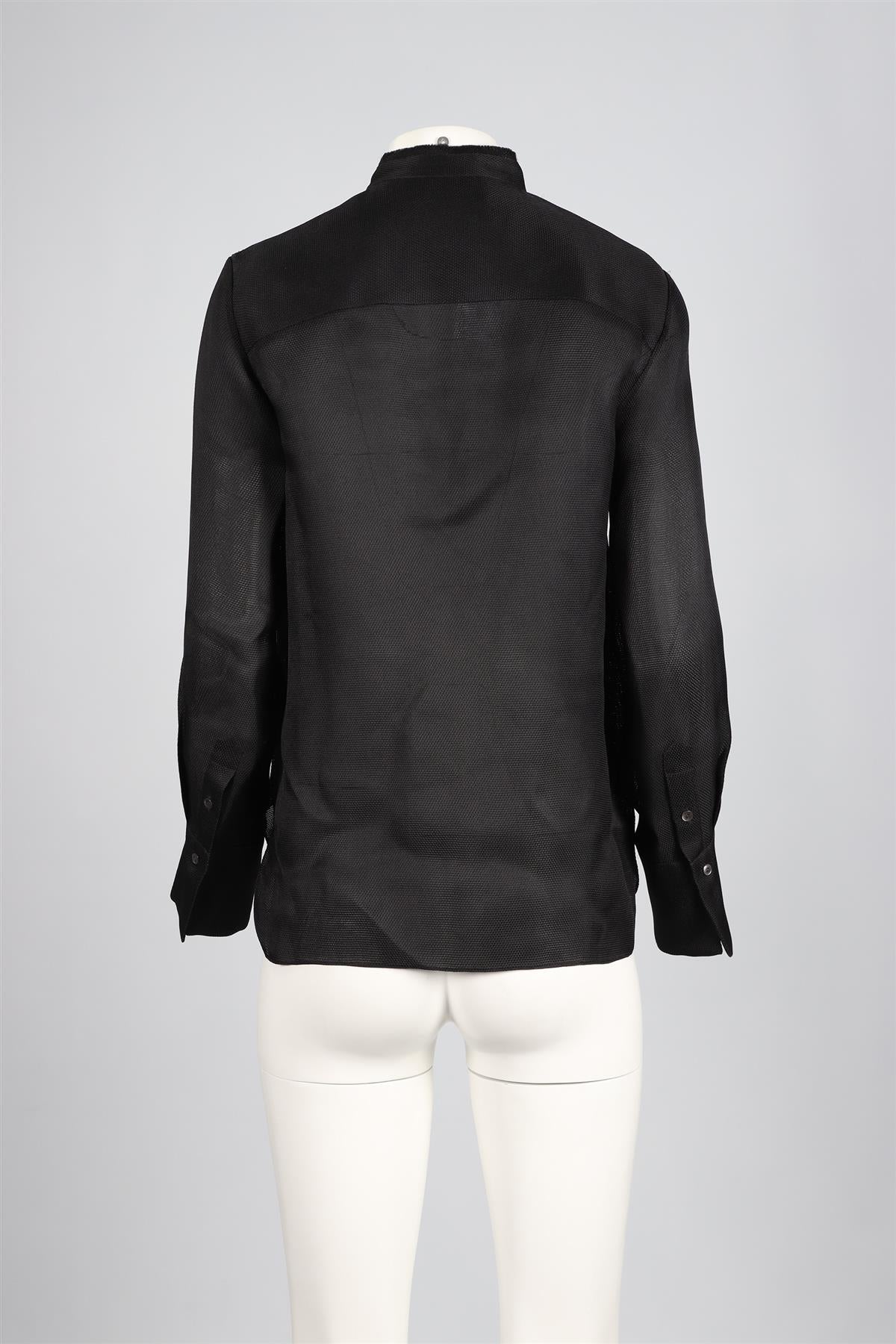 PARTOW BLACK SILK SHIRT US 2 UK 6 - Image 5