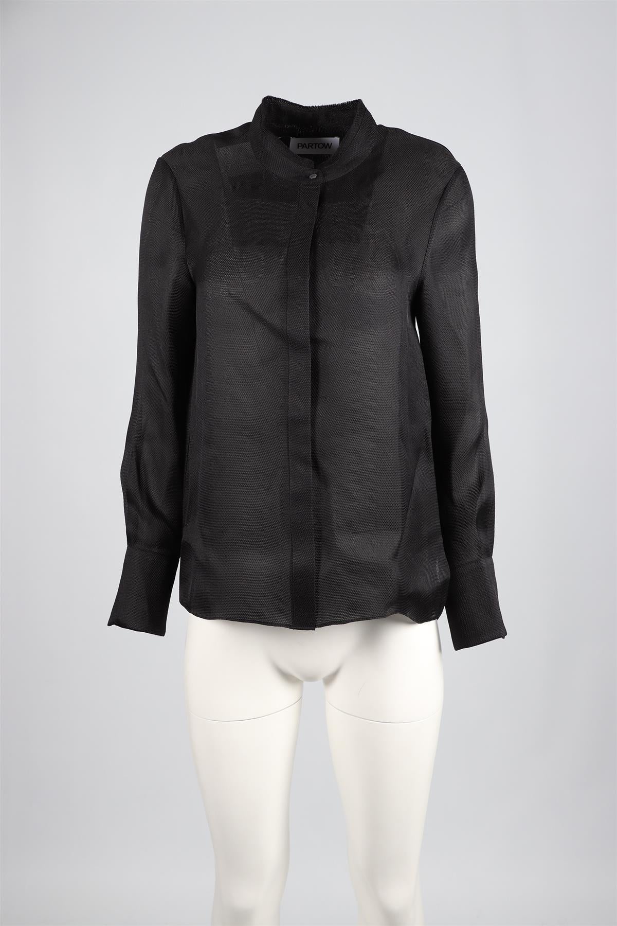 PARTOW BLACK SILK SHIRT US 2 UK 6 - Image 7