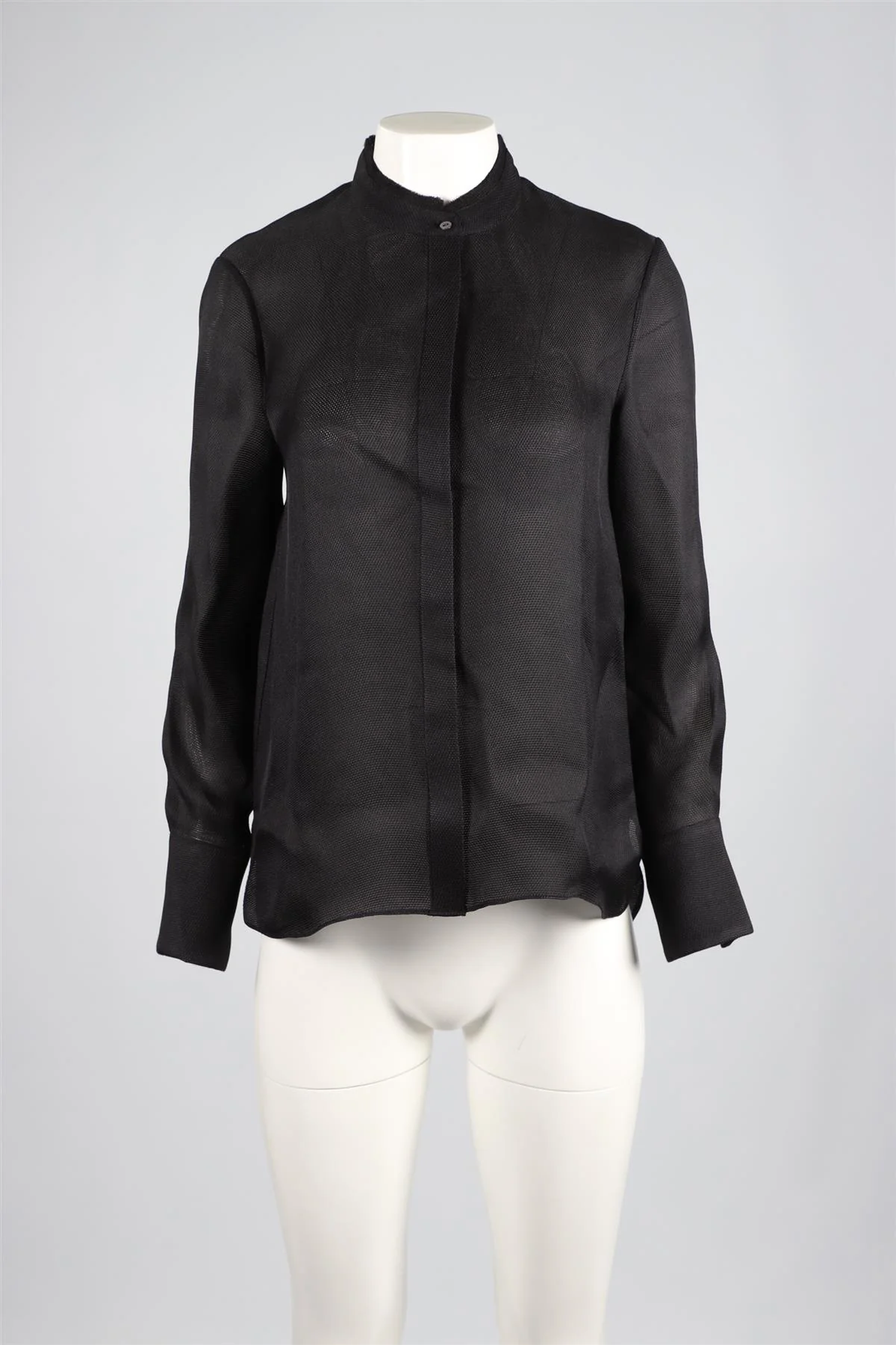 PARTOW BLACK SILK SHIRT US 2 UK 6 - Image 8