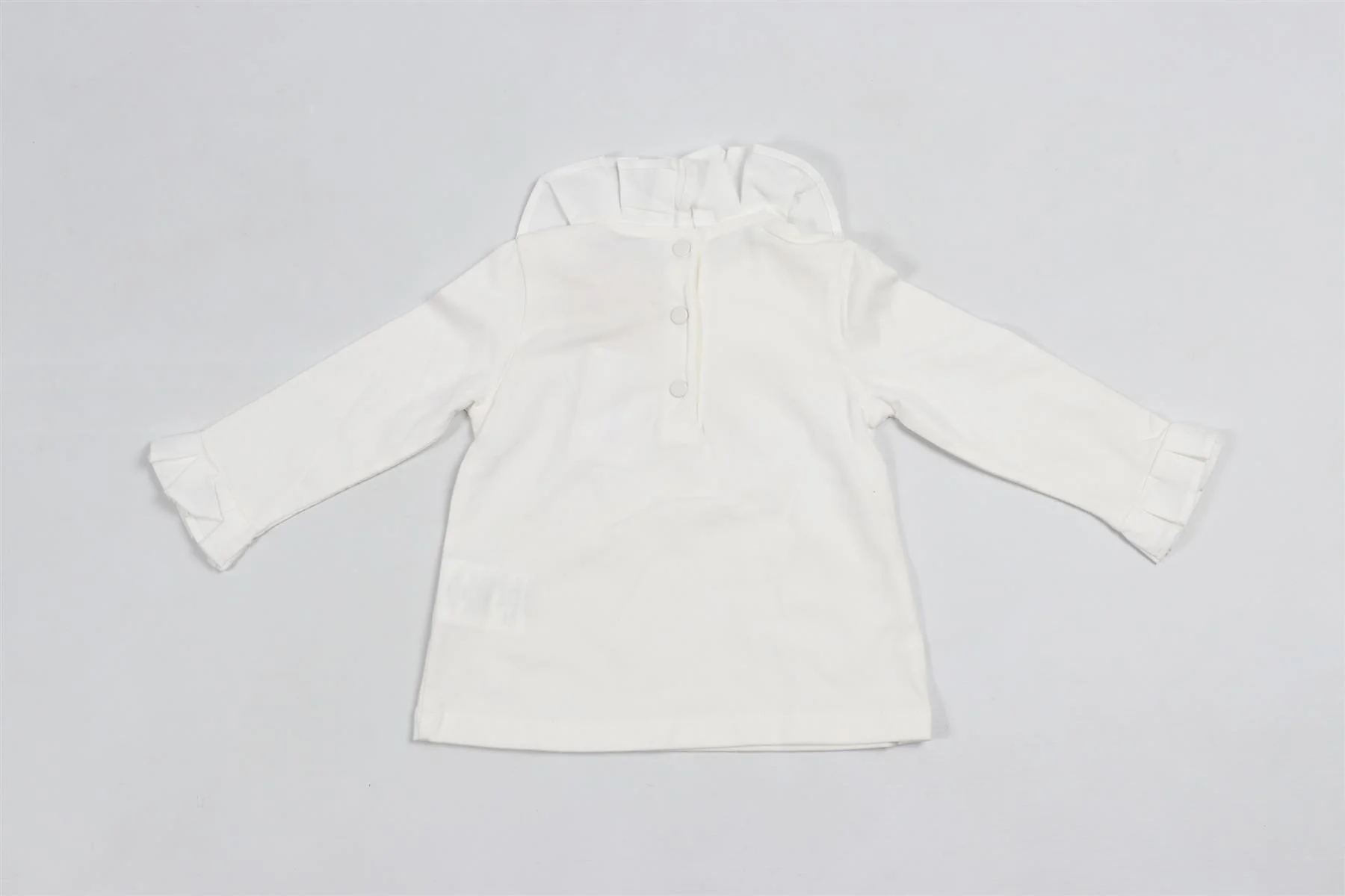 PATACHOU WHITE BABY GIRLS COTTON TOP 12 MONTHS - Image 4