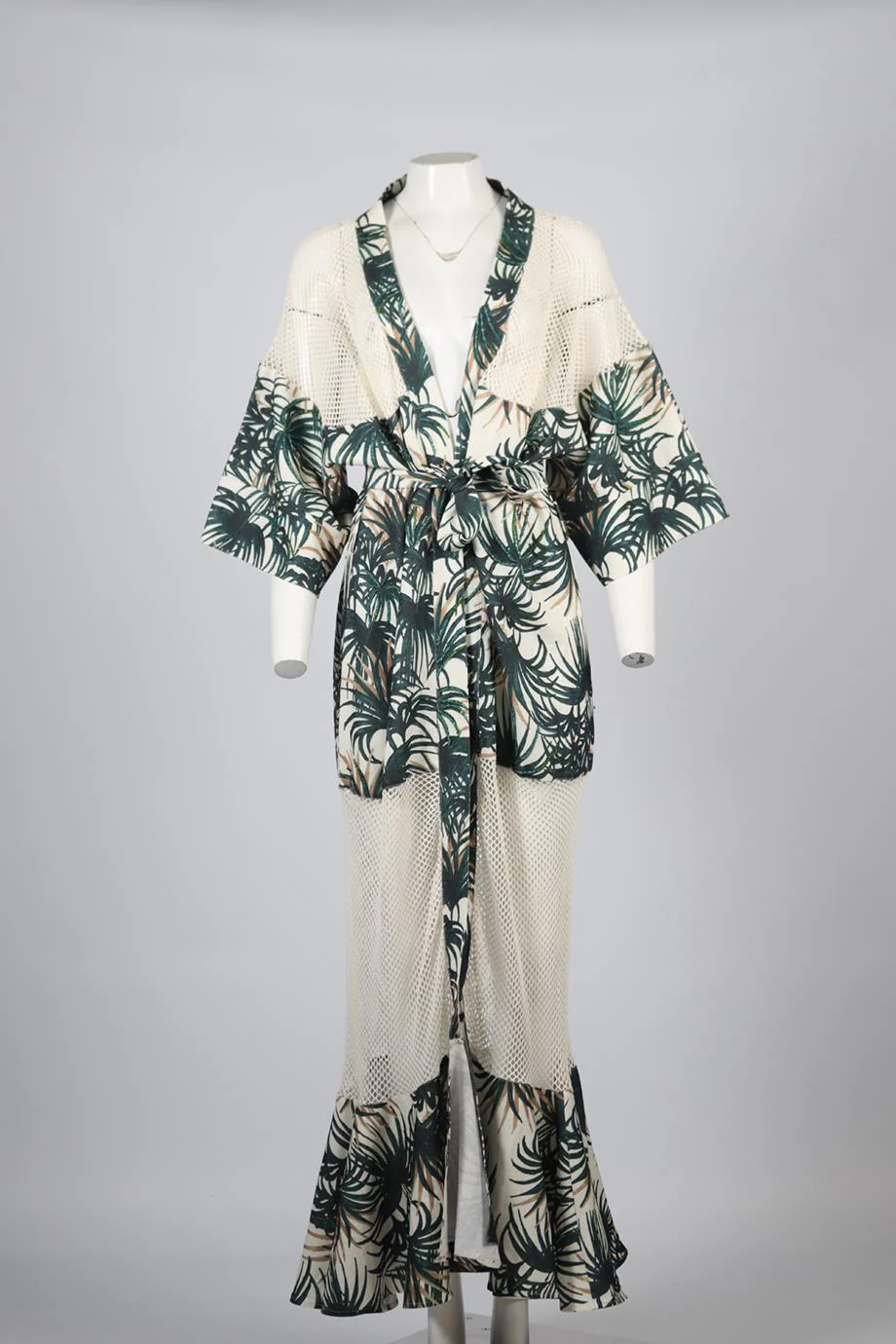 PATBO BELTED COTTON BLEND ROBE US 0 UK 4 - Image 2