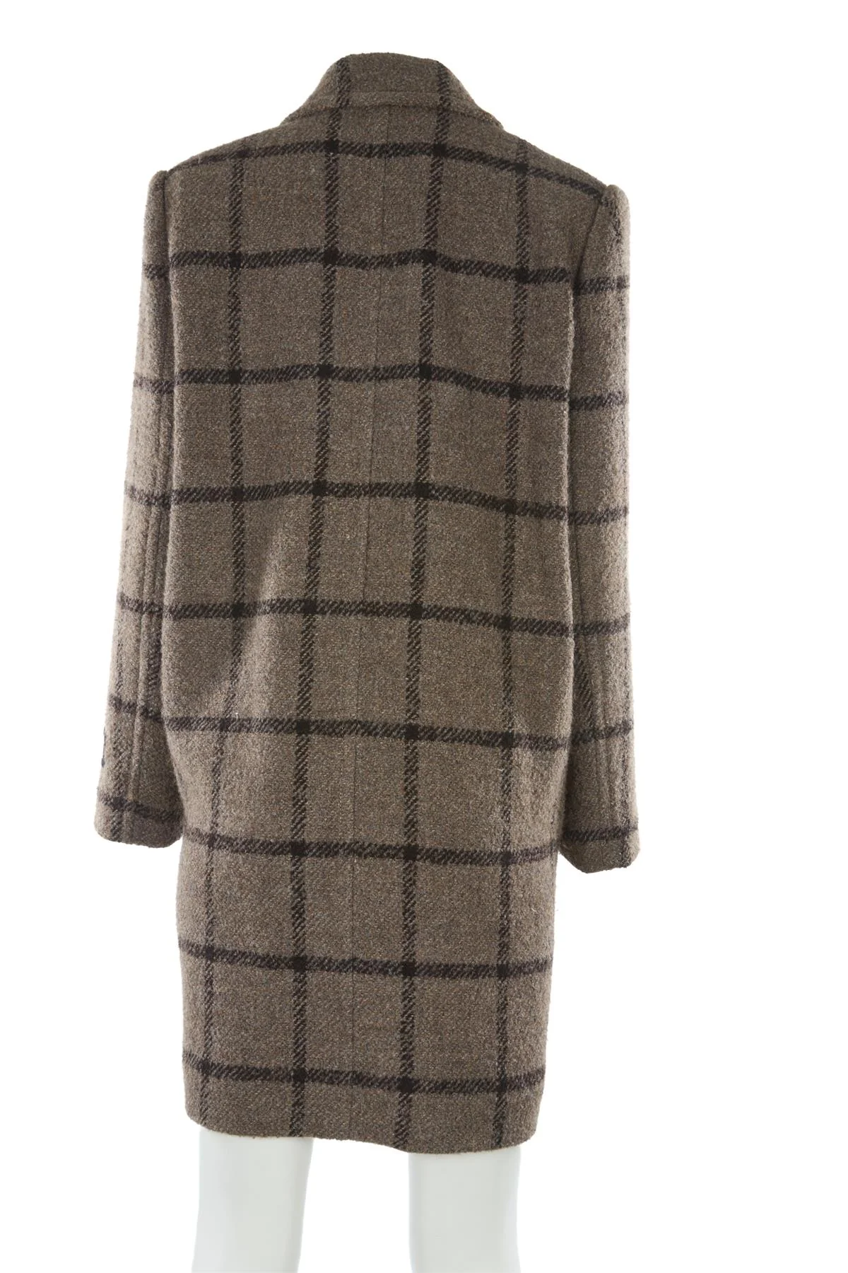 PATOU BROWN WOOL COAT FR 36 UK 8 - Image 4