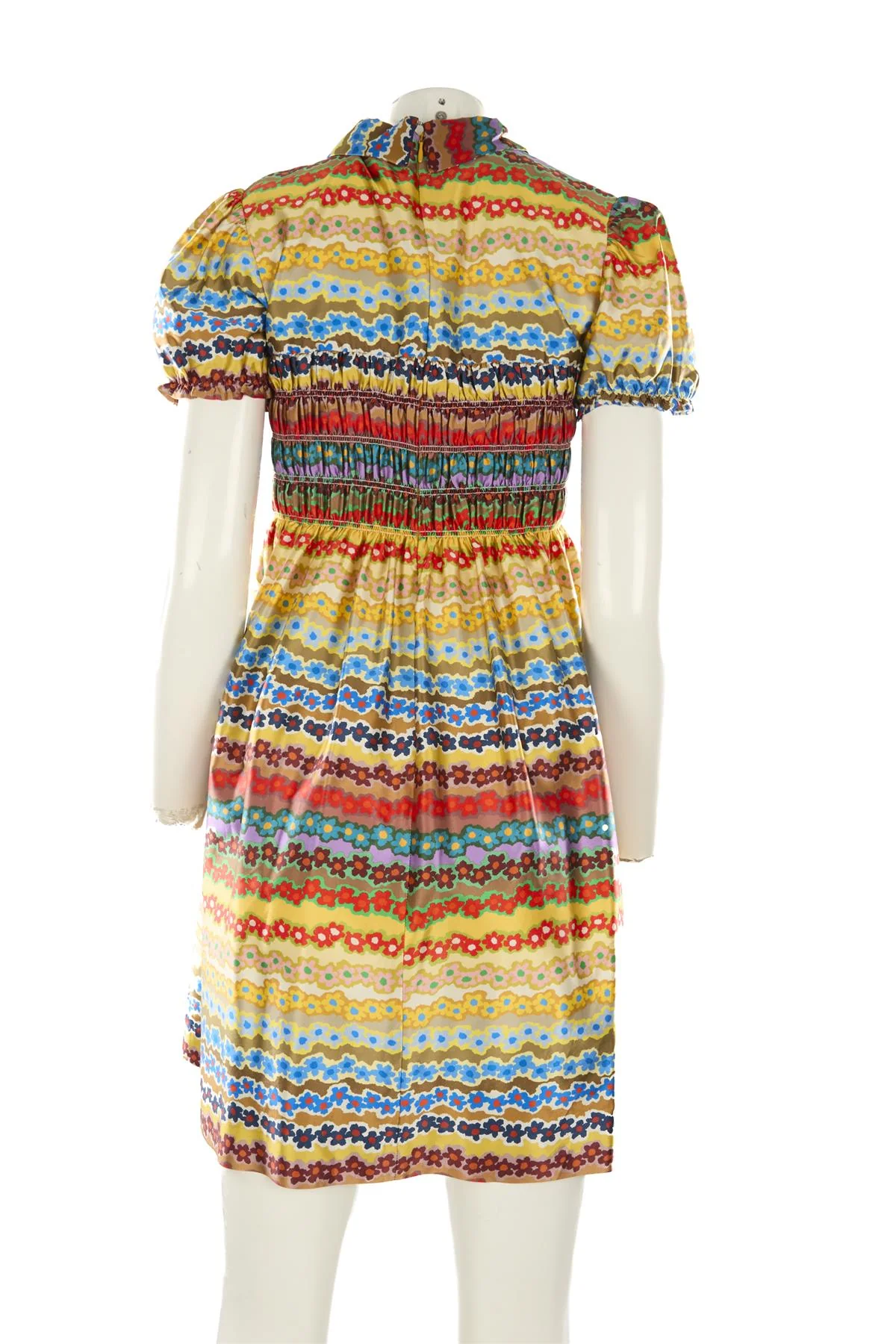 PAUL & JOE MULTI SILK MINI DRESS FR 40 UK 12 - Image 4