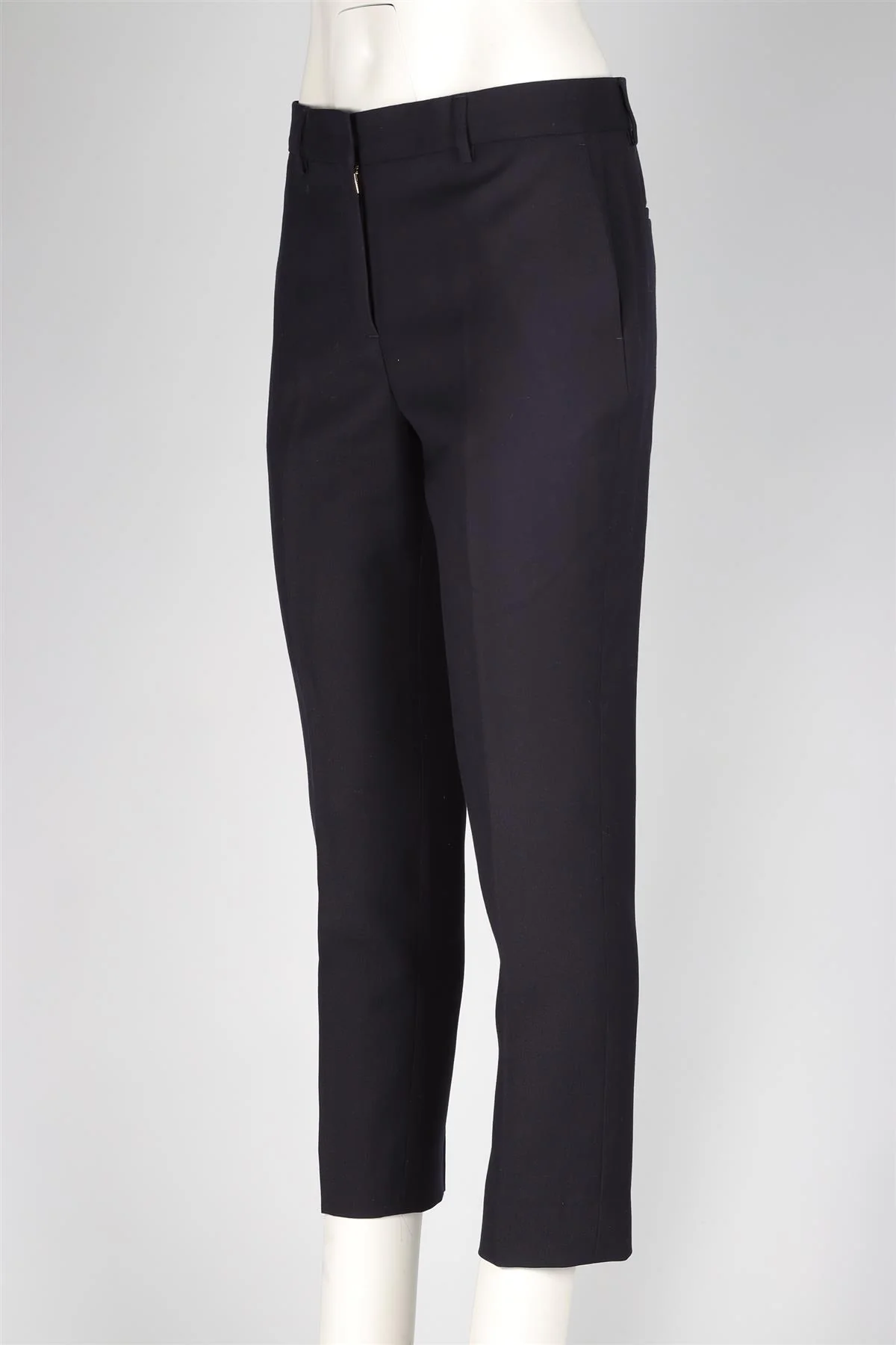 PAUL SMITH BLACK WOOL STRAIGHT LEG PANTS IT 42 UK 10 - Image 3