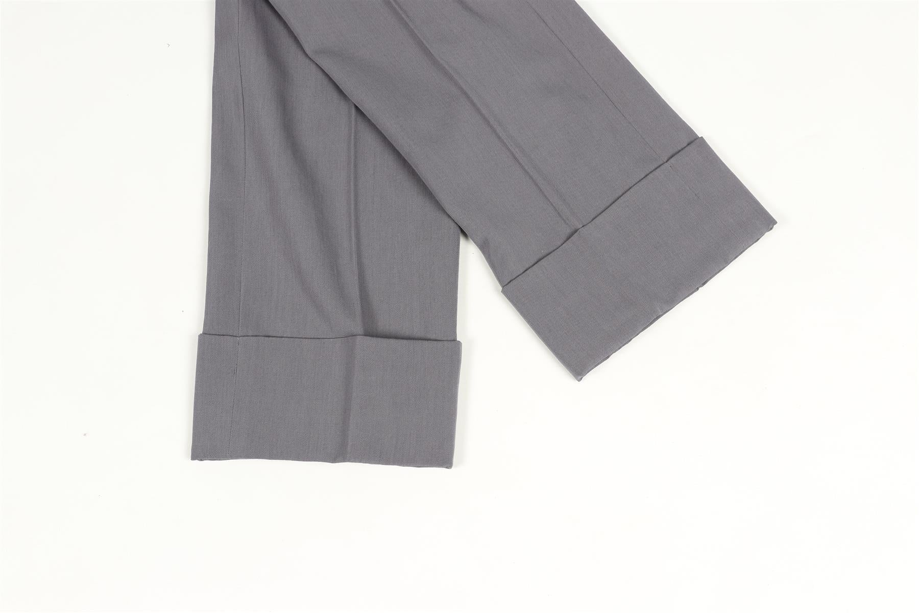 PAUL SMITH GREY MEN'S WOOL STRAIGHT LEG PANTS W30 - Image 4