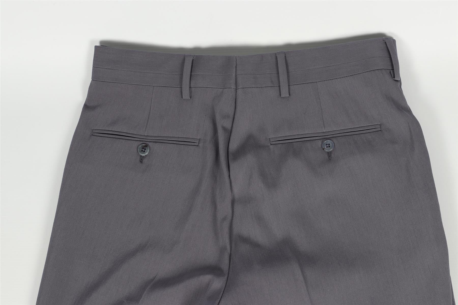 PAUL SMITH GREY MEN'S WOOL STRAIGHT LEG PANTS W30 - Image 6