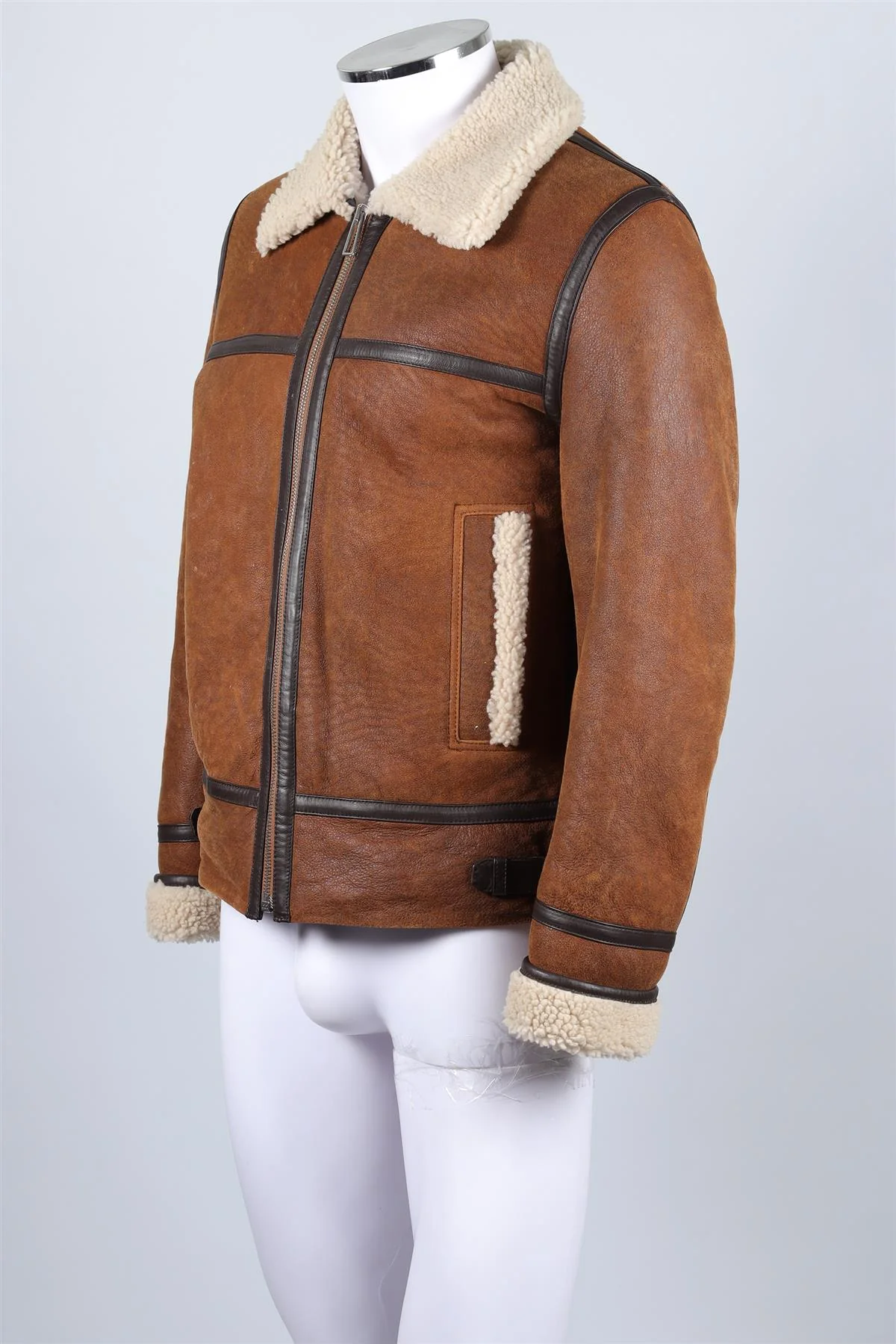 PAUL SMITH MEN'S BROWN SUEDE COAT MEDIUM - Image 3