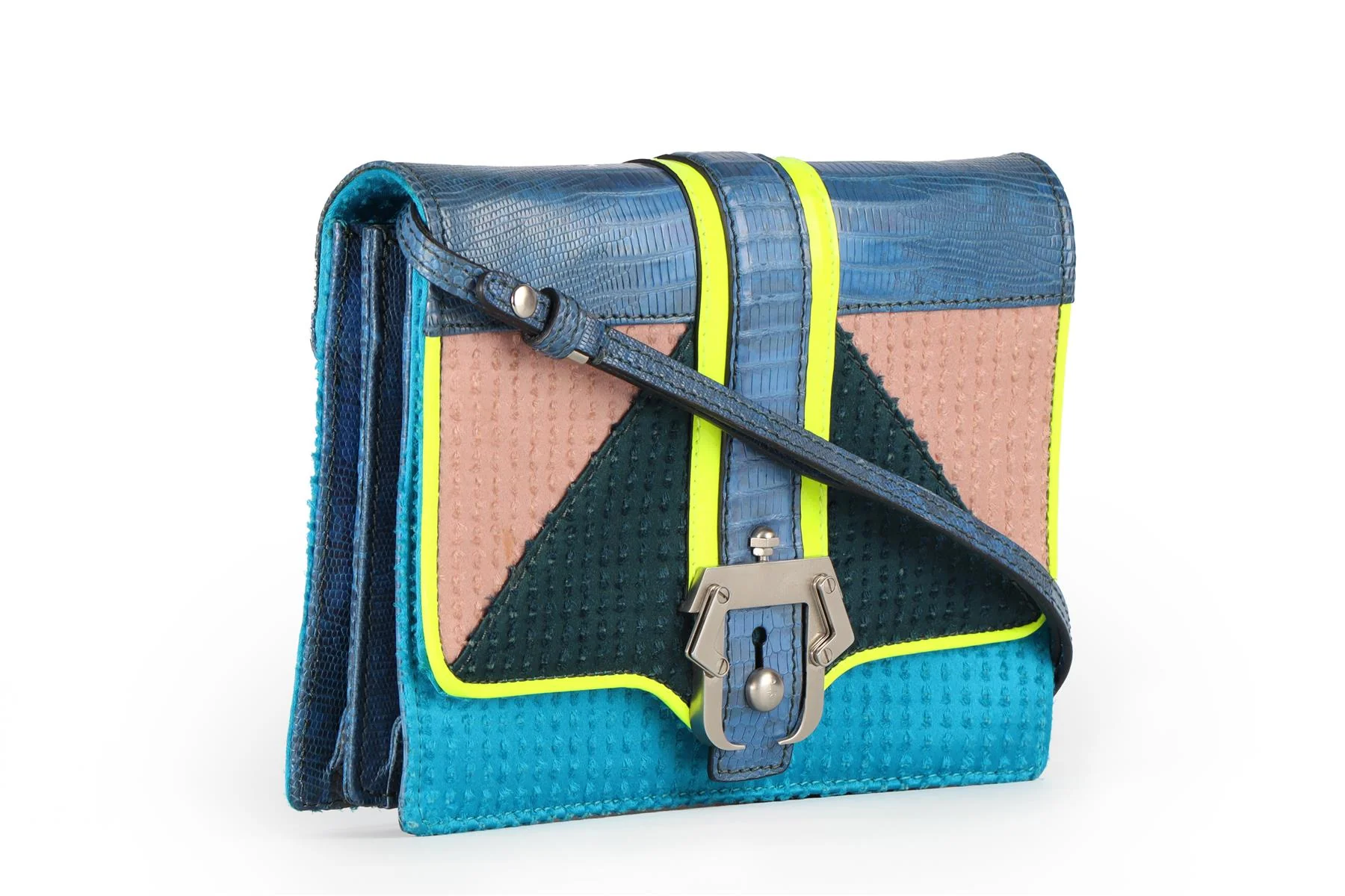 PAULA CADEMATORI BLUE LEATHER BAG - Image 4