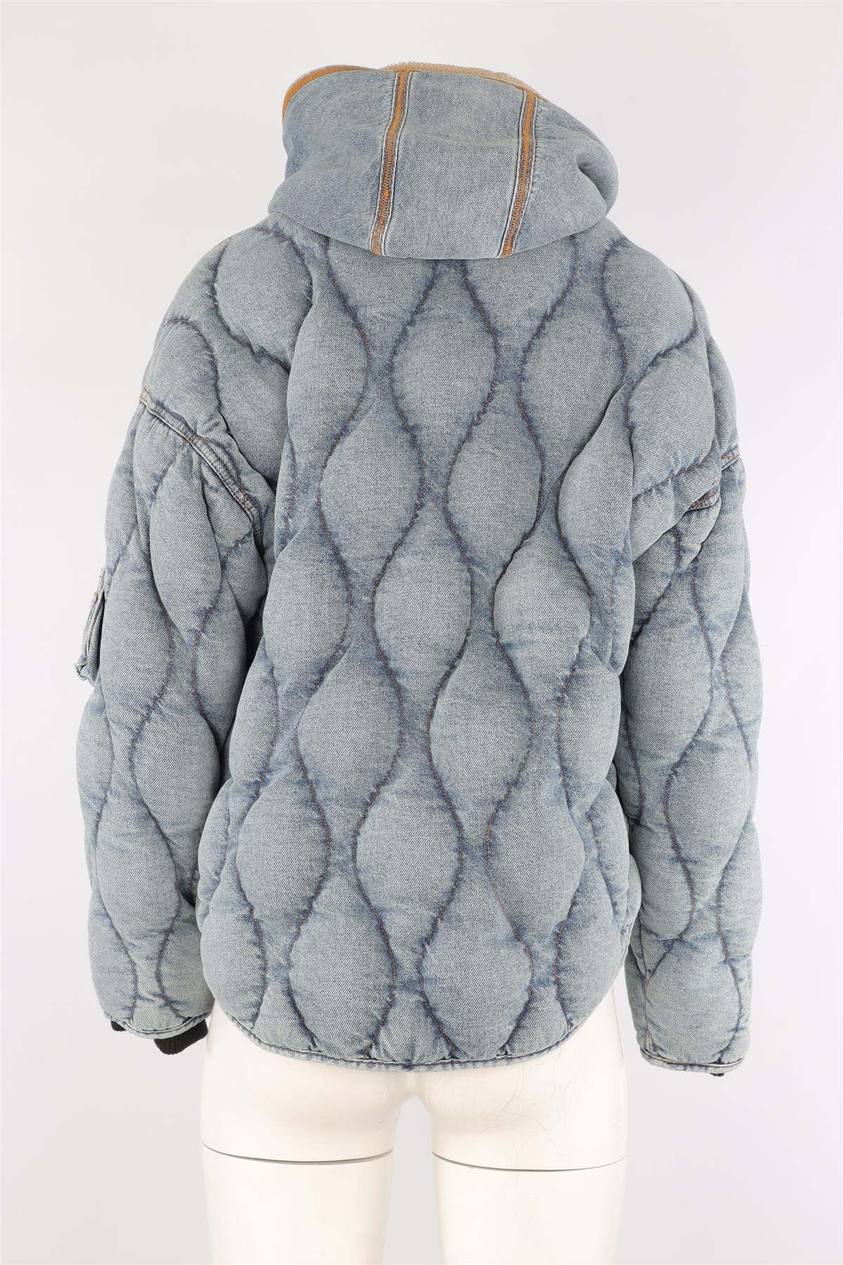 PERFECT MOMENT BLUE PADDED DENIM JACKET ONE SIZE - Image 4