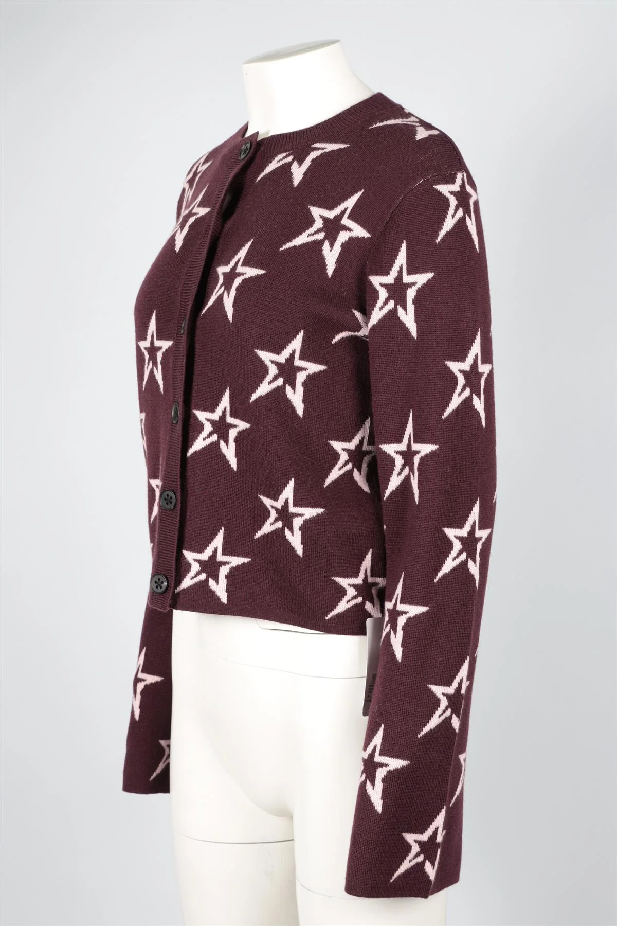 PERFECT MOMENT BURGUNDY WOOL CARDIGAN LARGE - Image 3
