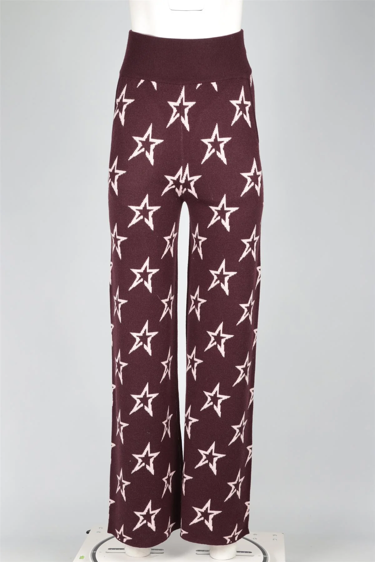 PERFECT MOMENT BURGUNDY WOOL WIDE LEG PANTS LARGE - Image 2