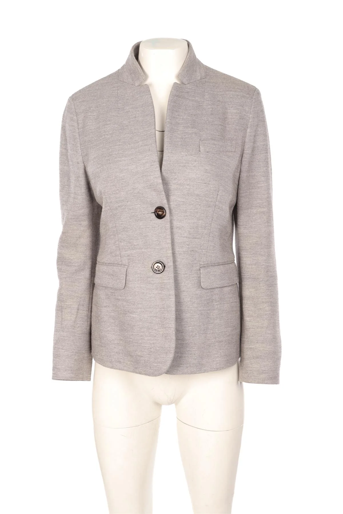 PESERICO GREY COTTON BLAZER IT 46 UK 14 - Image 2
