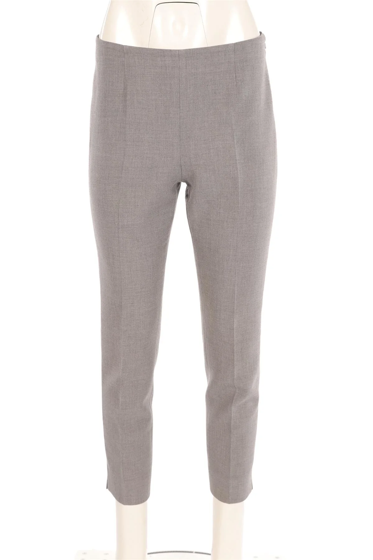 PESERICO GREY WOVEN STRAIGHT LEG PANTS IT 42 UK 10 - Image 2