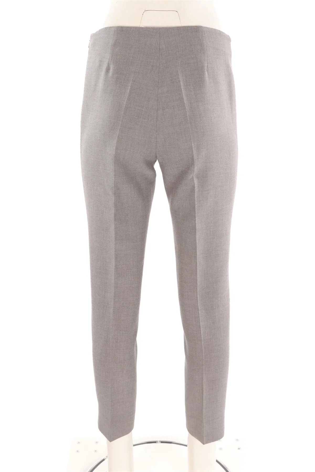PESERICO GREY WOVEN STRAIGHT LEG PANTS IT 42 UK 10 - Image 4