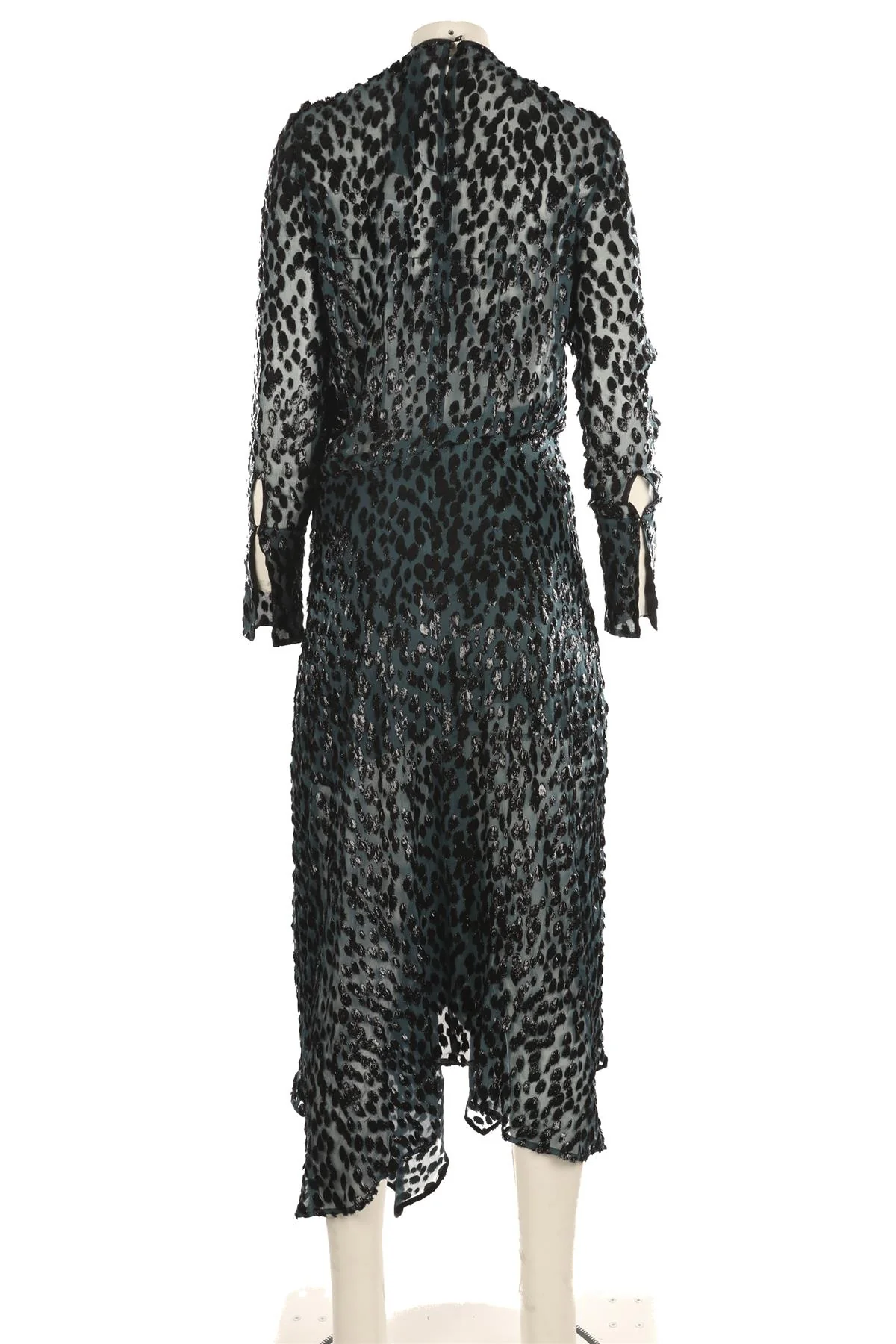 PETAR PETROV BLUE DEVORE MAXI DRESS FR 36 UK 8 - Image 4