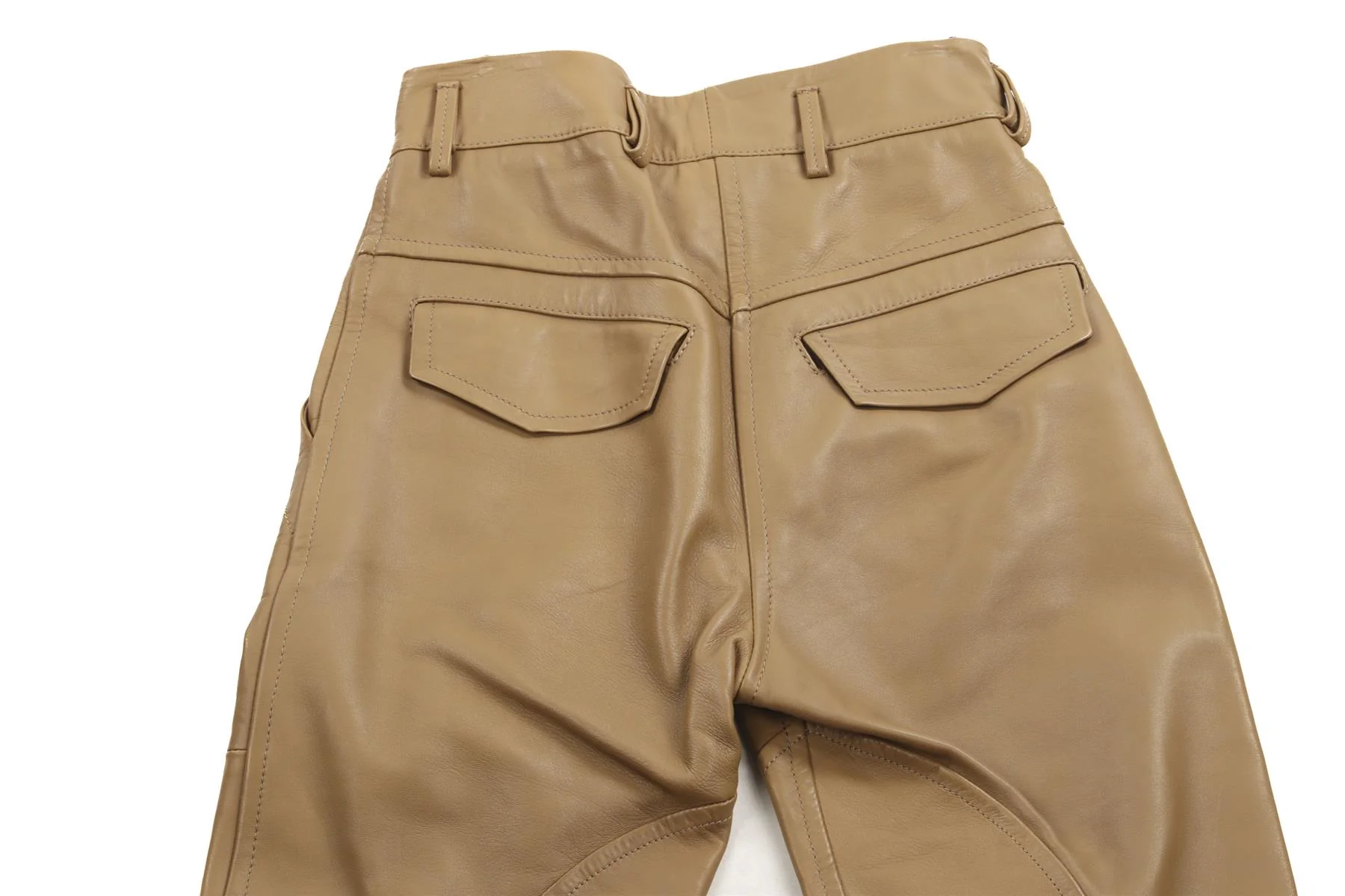 PETAR PETROV BROWN LEATHER STRAIGHT LEG PANTS FR 34 UK 6 - Image 5