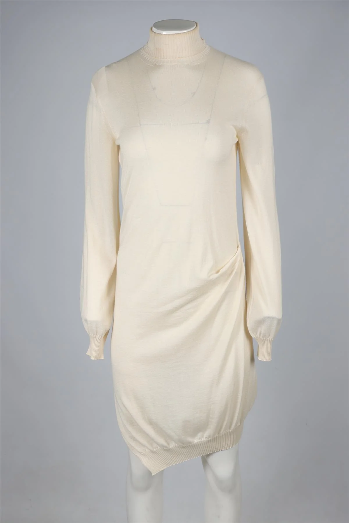 PETAR PETROV CREAM CASHMERE MIDI DRESS FR 36 UK 8 - Image 2
