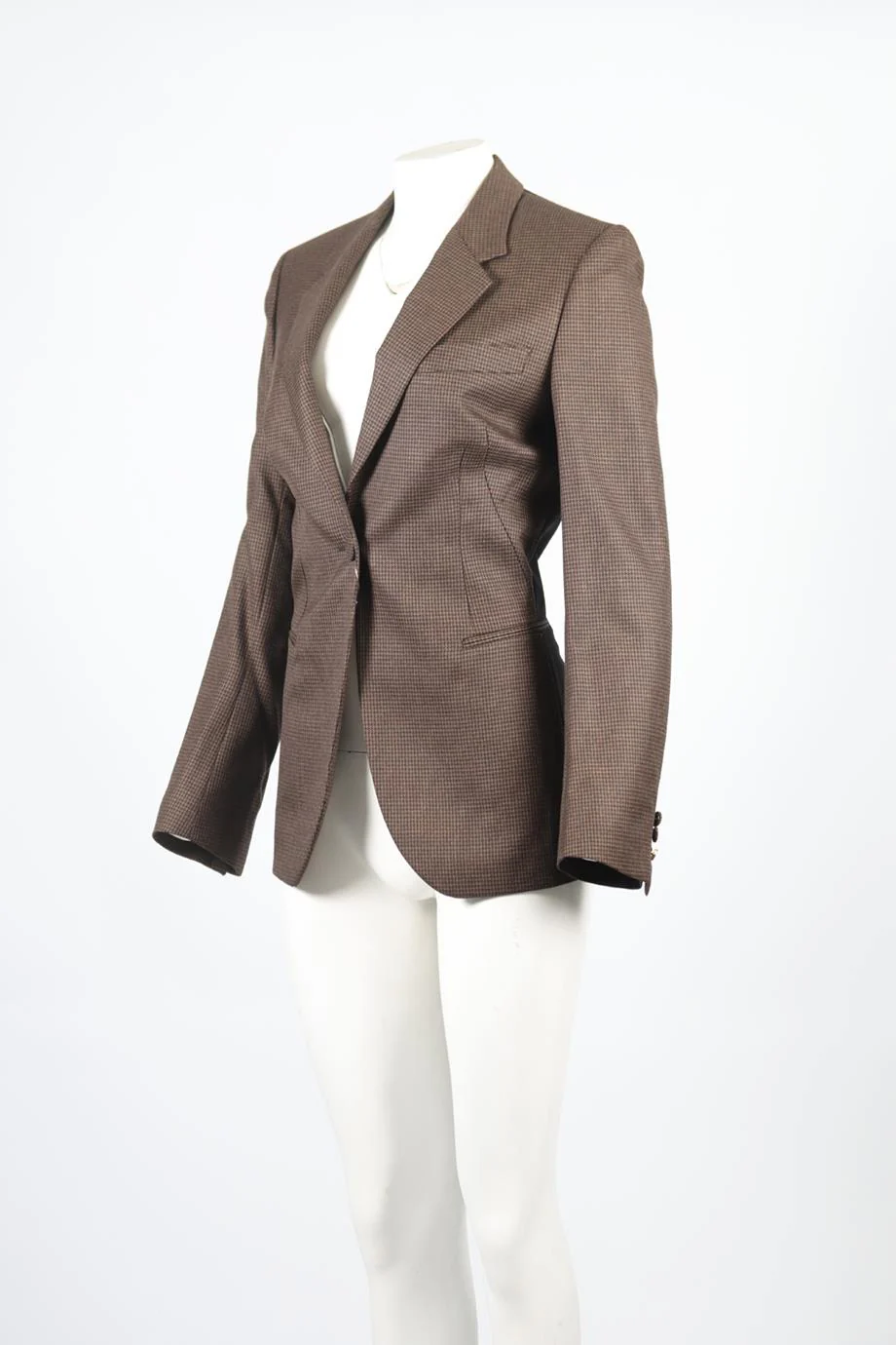 PETAR PETROV HOUNDSTOOTH WOOL BLAZER FR 34 UK 6 - Image 3