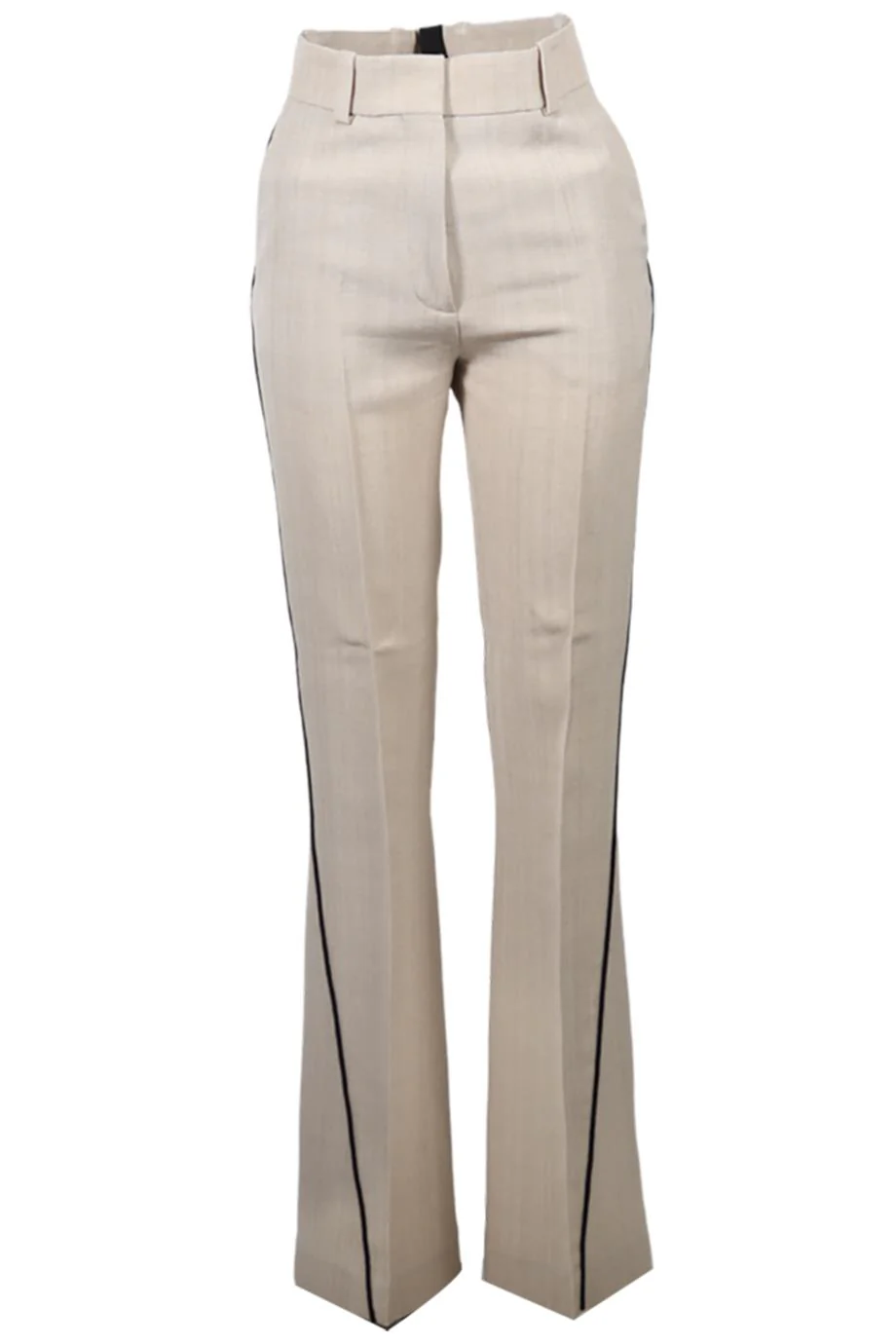PETAR PETROV LINEN BLEND FLARED PANTS FR 36 UK 8