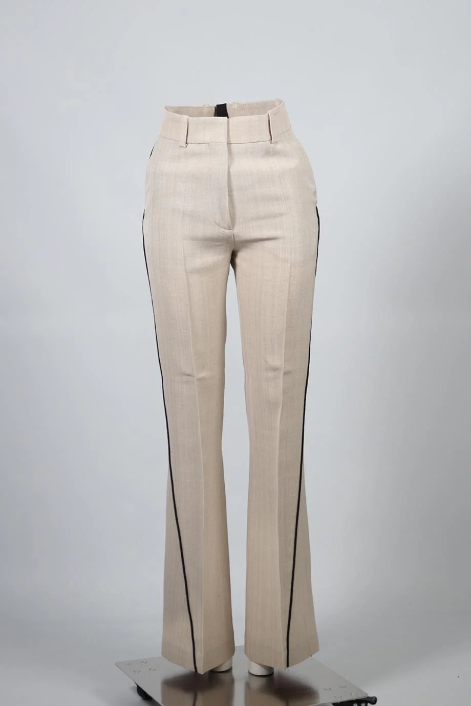 PETAR PETROV LINEN BLEND FLARED PANTS FR 36 UK 8 - Image 2