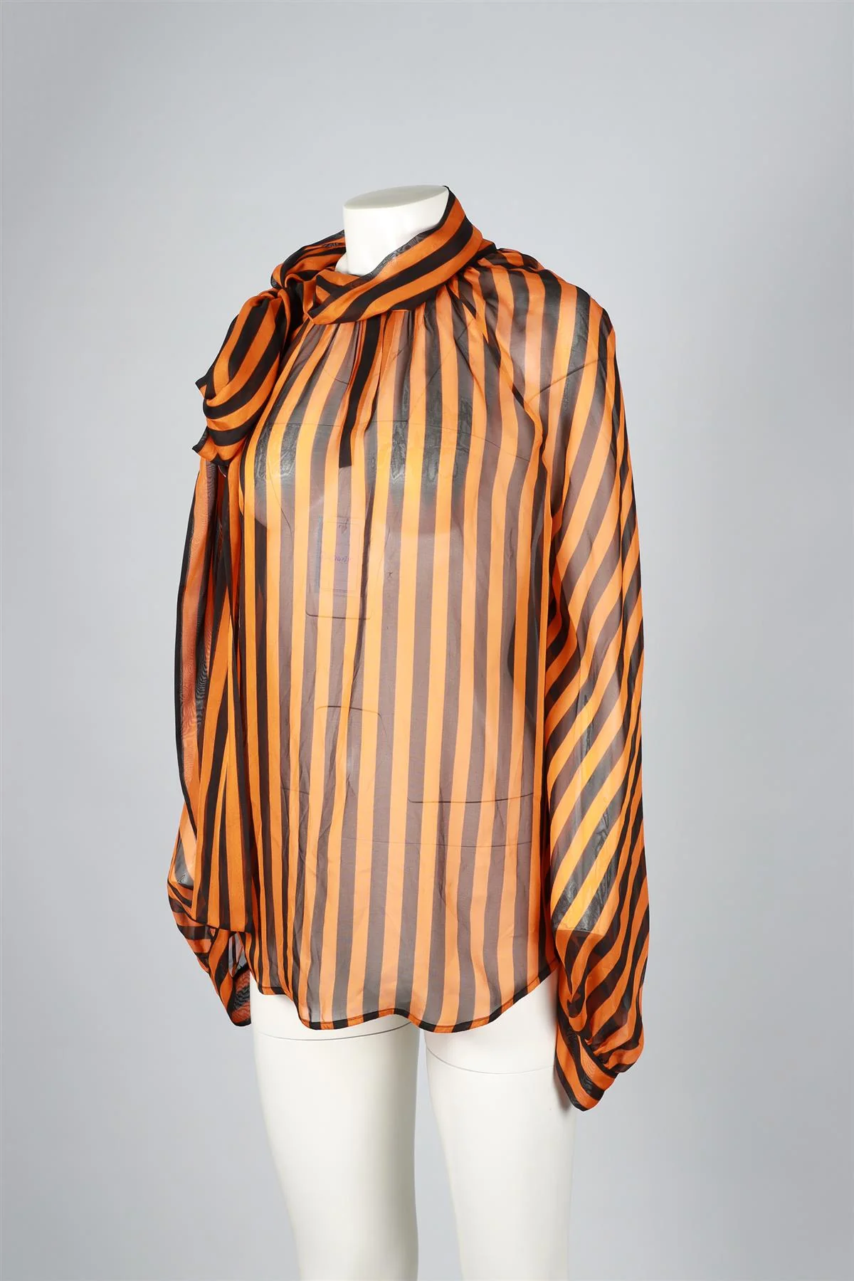 PETAR PETROV ORANGE AND BLACK SILK TOP IT 38 UK 6 - Image 3