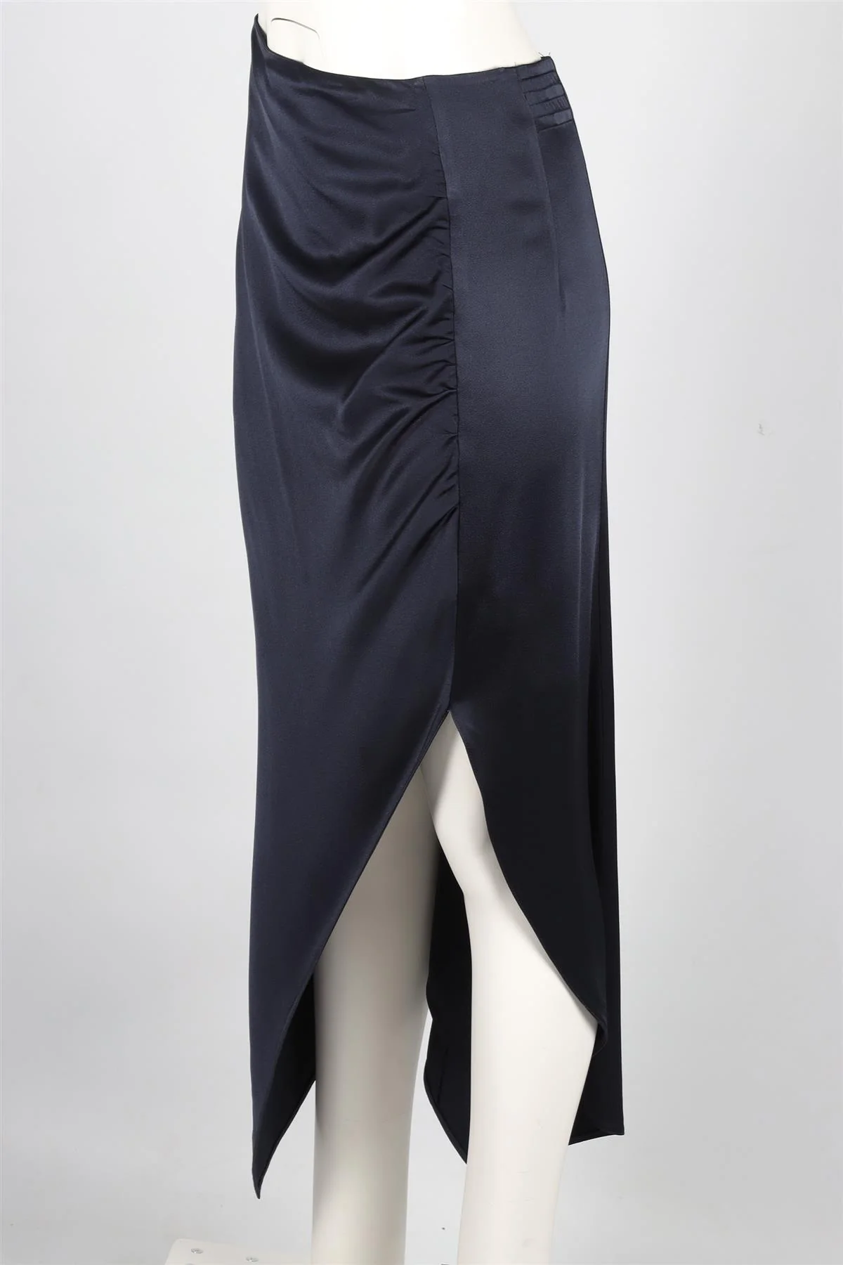 PETER PILOTTO NAVY SATIN MAXI SKIRT UK 8 - Image 3