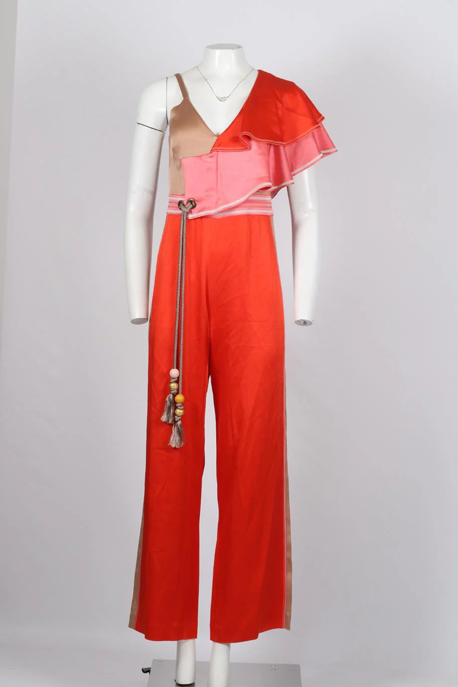 PETER PILOTTO RUFFLED SATIN JUMPSUIT UK 8 - Image 2