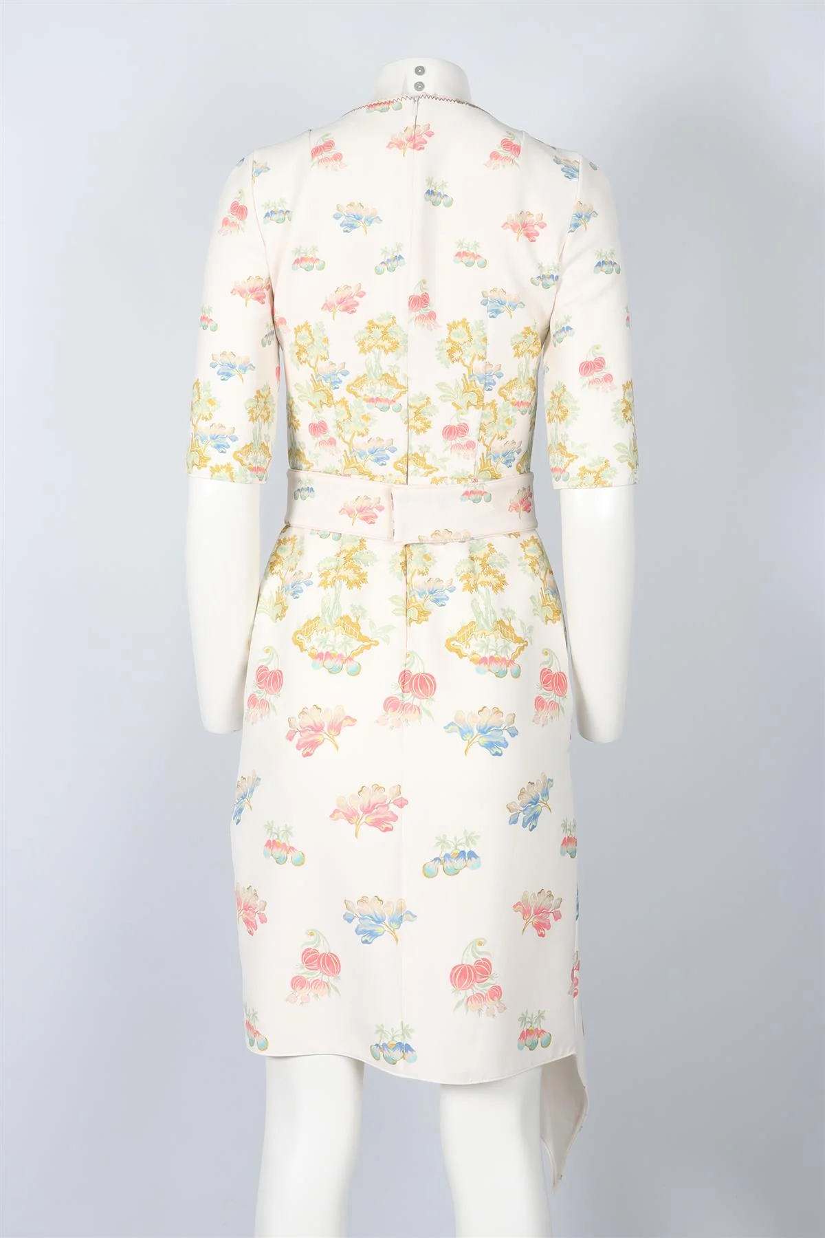 PETER PILOTTO WHITE BELTED CREPE MIDI DRESS UK 8 - Image 4