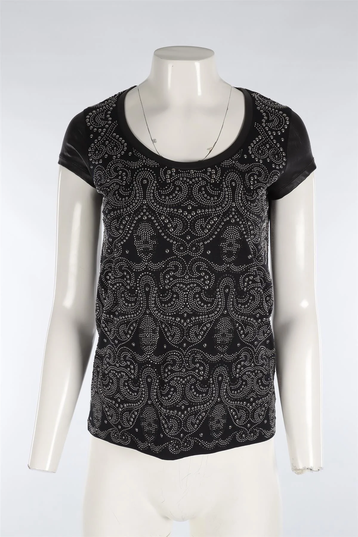PHILIPP PLEIN BLACK COTTON T-SHIRT SMALL - Image 2