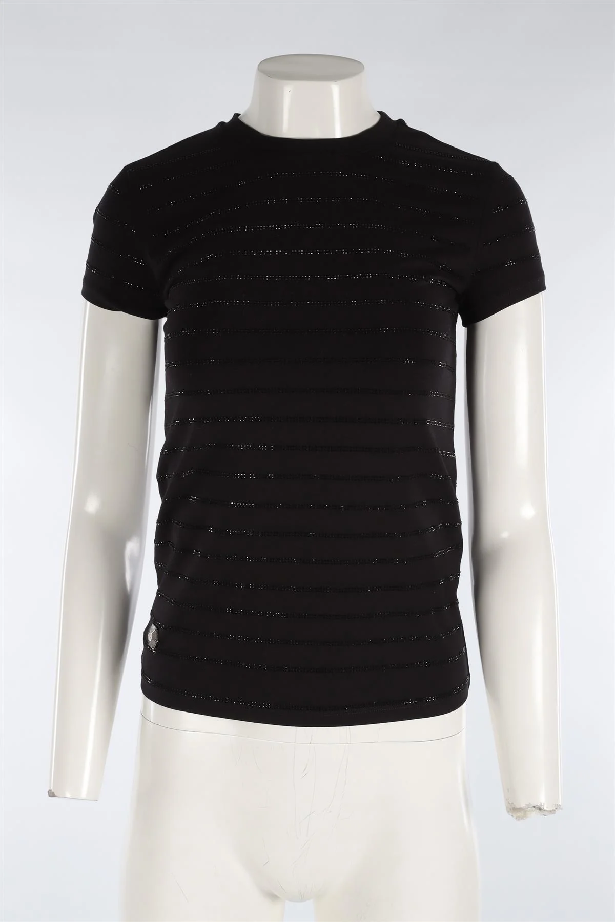 PHILIPP PLEIN BLACK COTTON T-SHIRT SMALL - Image 2