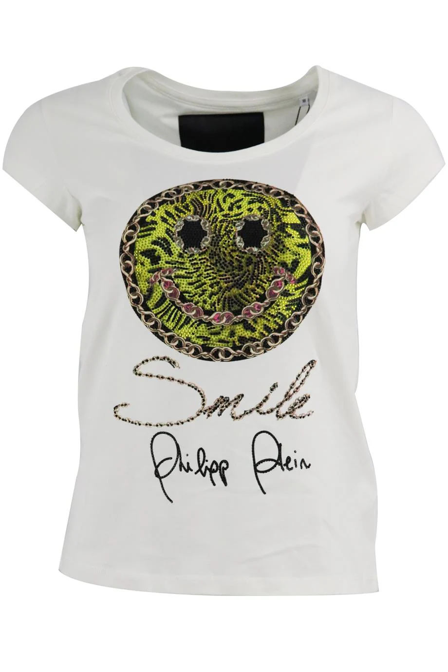 PHILIPP PLEIN EMBELLISHED COTTON JERSEY T-SHIRT XSMALL