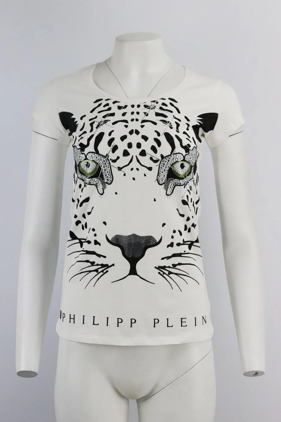 PHILIPP PLEIN EMBELLISHED COTTON JERSEY T-SHIRT XSMALL - Image 2