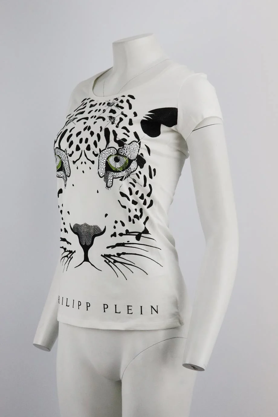 PHILIPP PLEIN EMBELLISHED COTTON JERSEY T-SHIRT XSMALL - Image 3