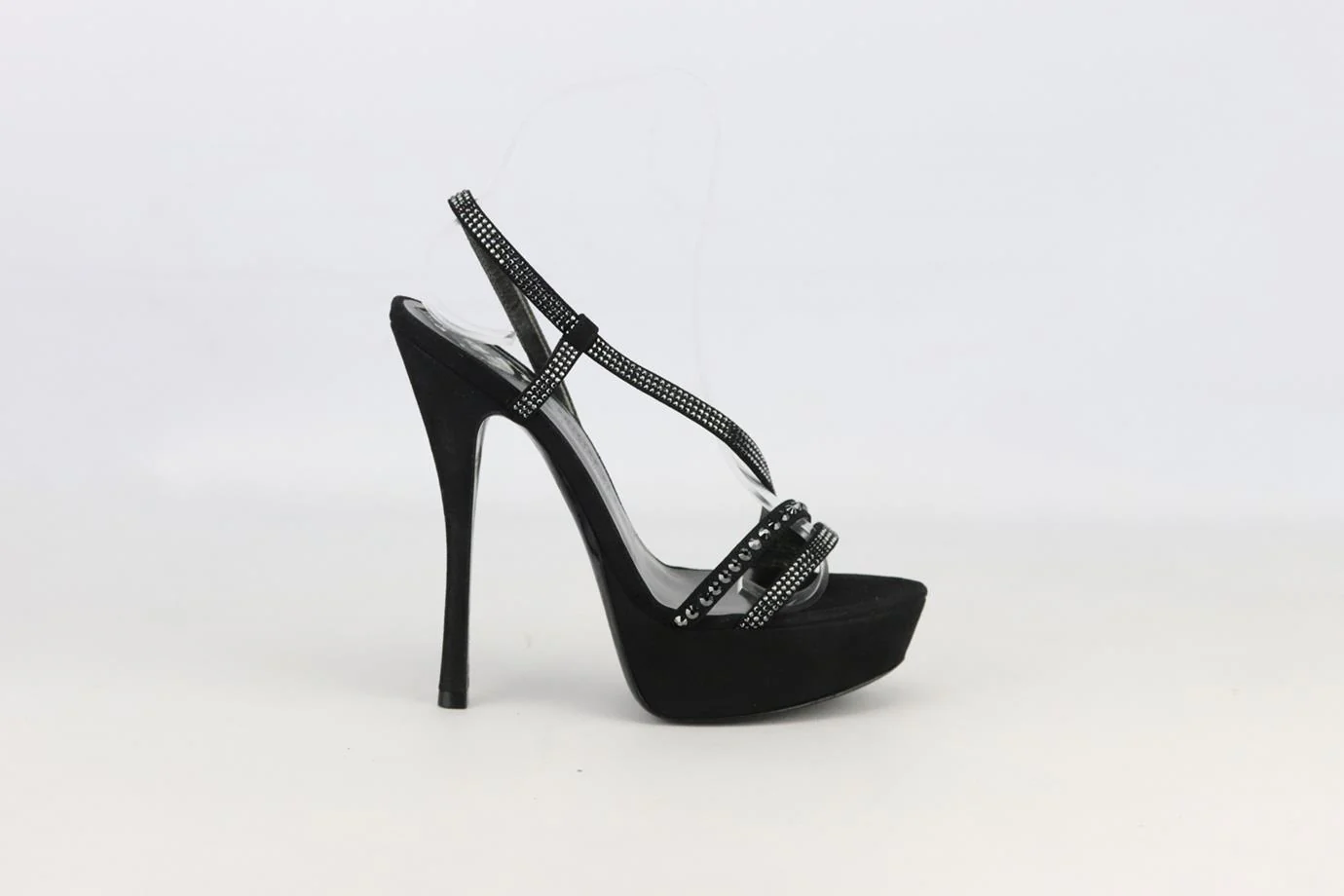 PHILIPP PLEIN EMBELLISHED SUEDE PLATFORM SANDALS EU 37 UK 4 US 7 - Image 2