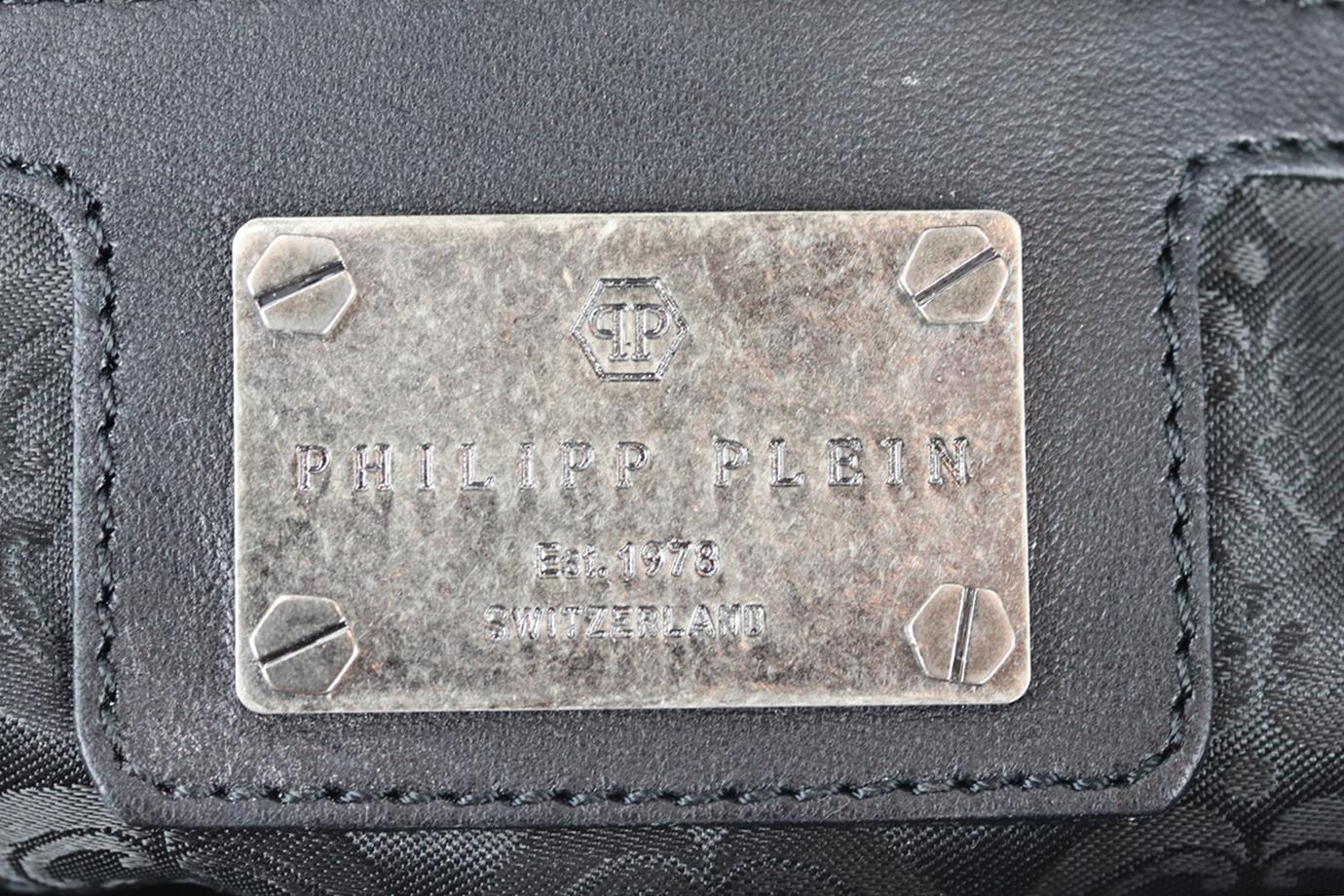 PHILIPP PLEIN PRINTED TEXTURED LEATHER CLUTCH - Image 6