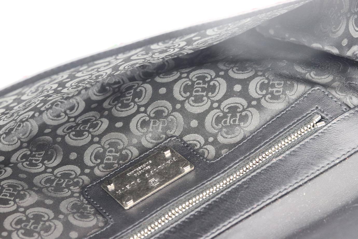 PHILIPP PLEIN PRINTED TEXTURED LEATHER CLUTCH - Image 7