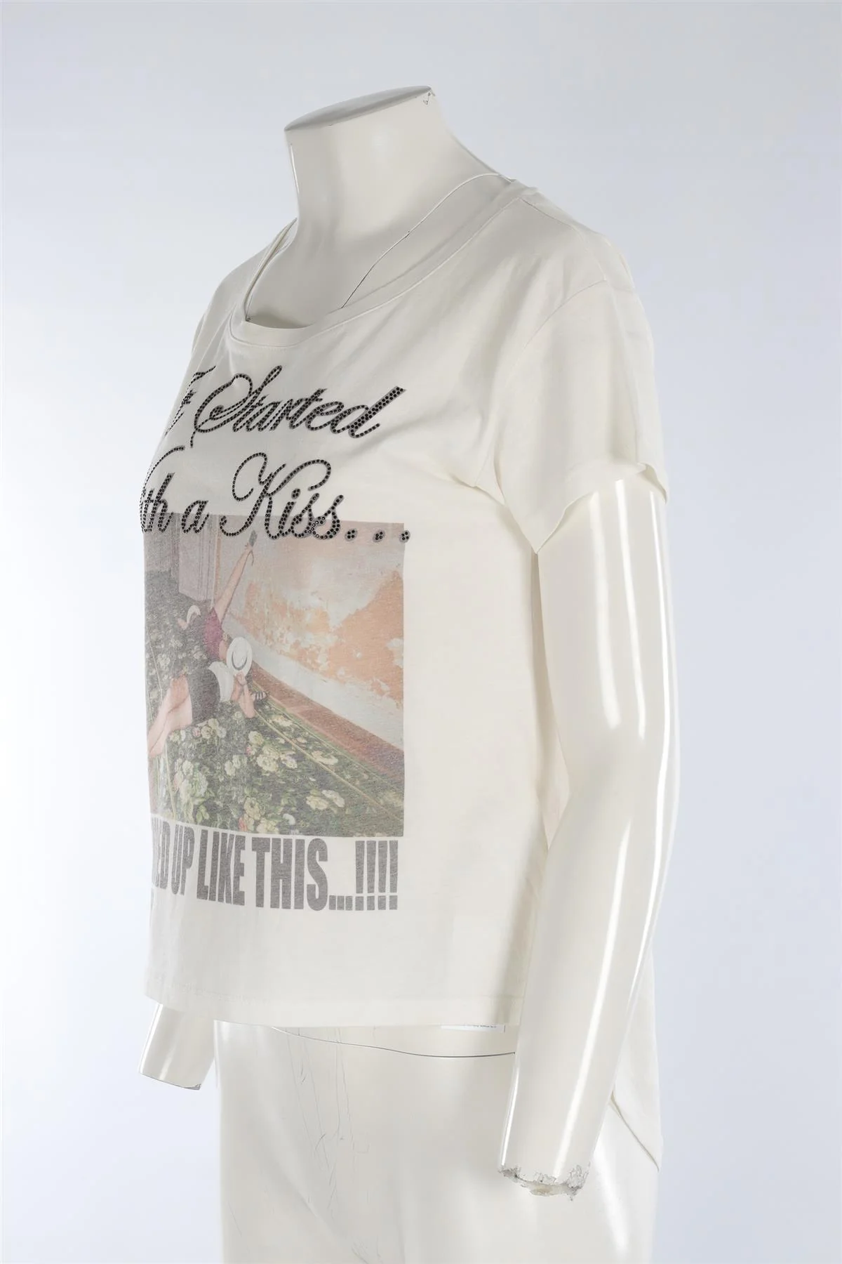 PHILIPP PLEIN WHITE COTTON TOP XSMALL - Image 3