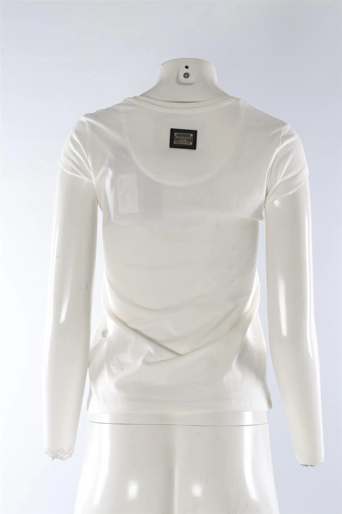 PHILIPP PLEIN WHITE COTTON TOP XSMALL - Image 3