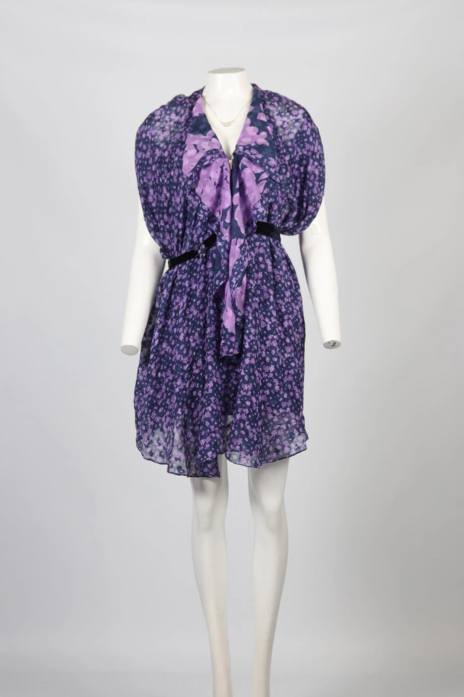 PHILLIP LIM PRINTED SILK MINI DRESS US 2 UK 6 - Image 2