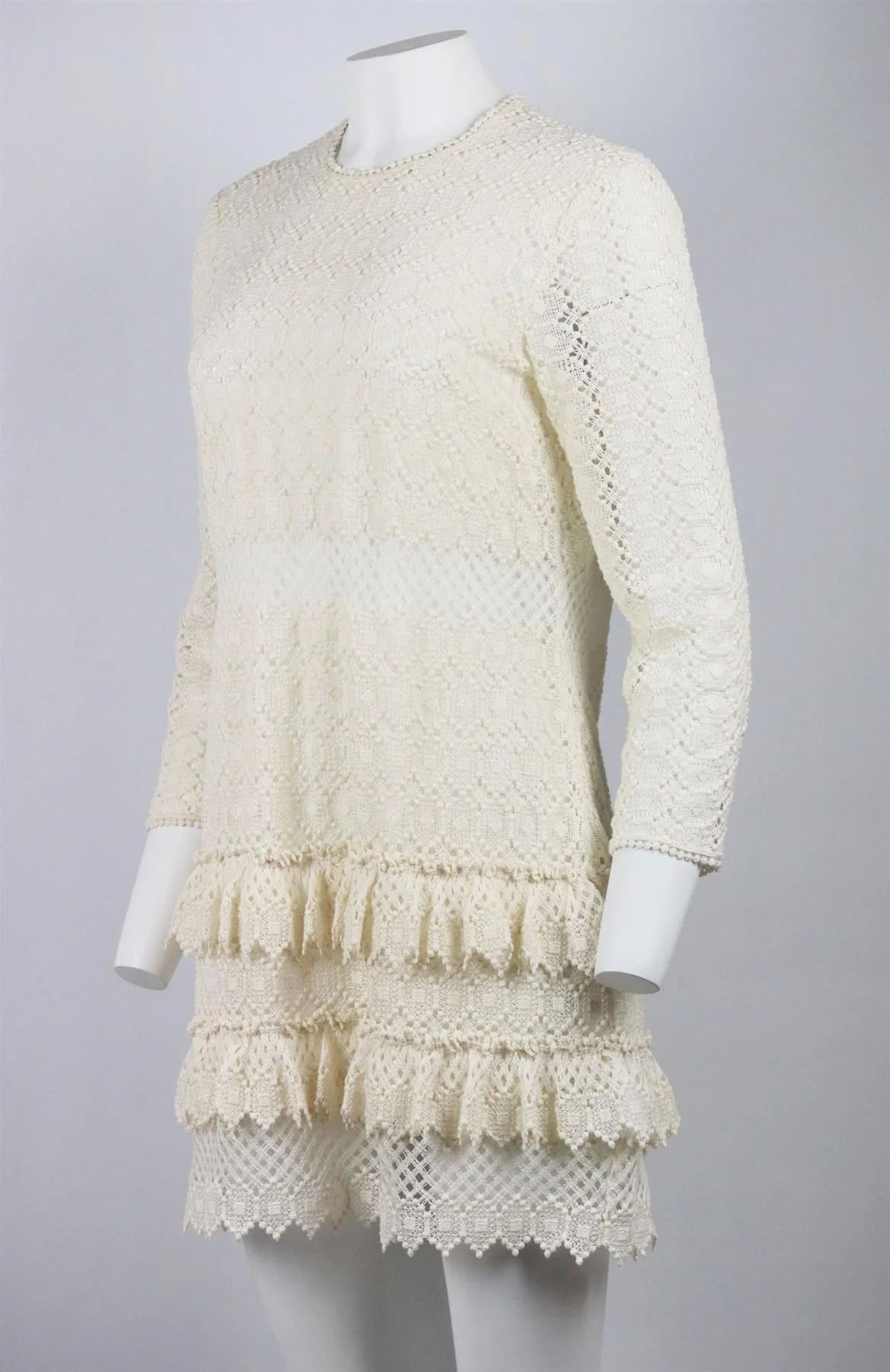 PHILOSOPHY DI LORENZO SERAFINI CROCHETED LACE MINI DRESS IT 46 UK 14 - Image 3
