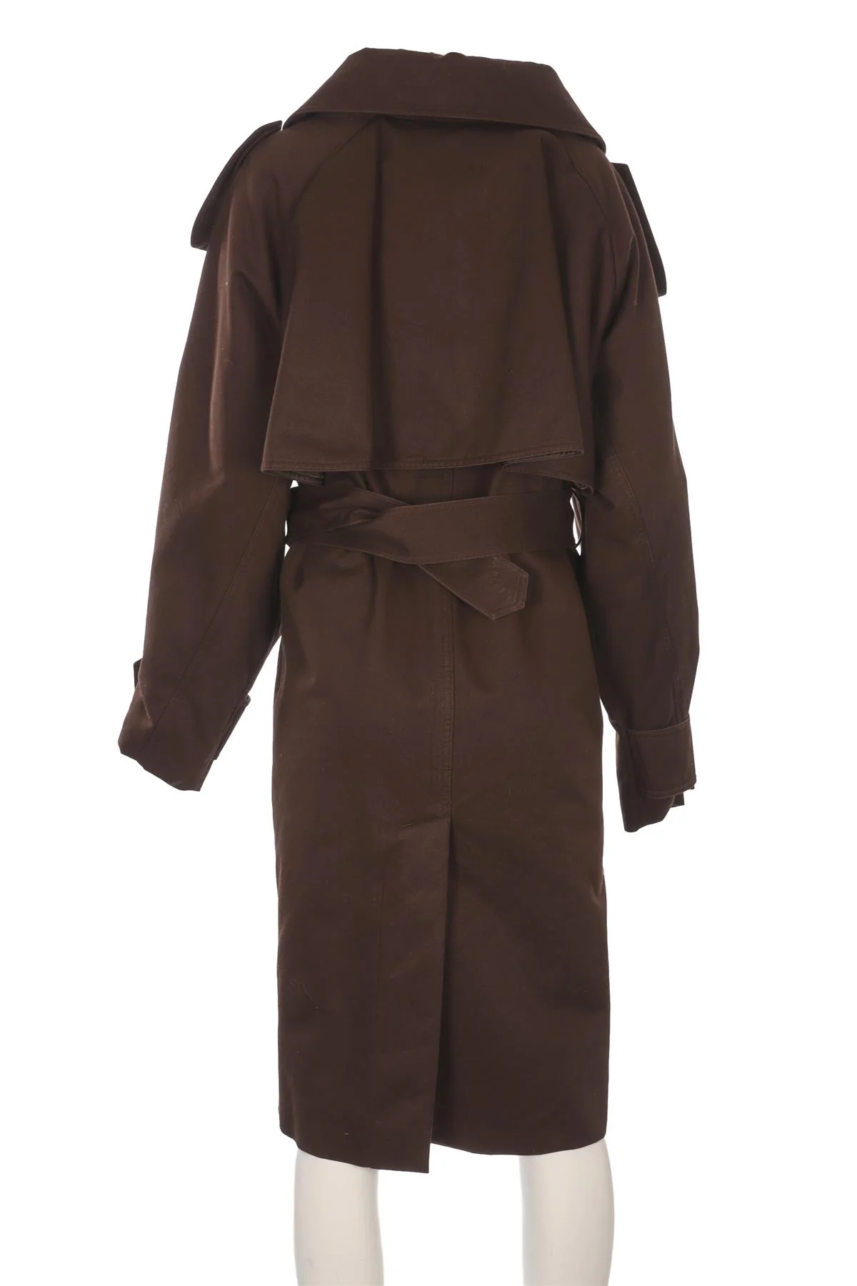 PHOEBE PHILO BROWN COTTON TRENCH COAT FR 36 UK 8 - Image 4
