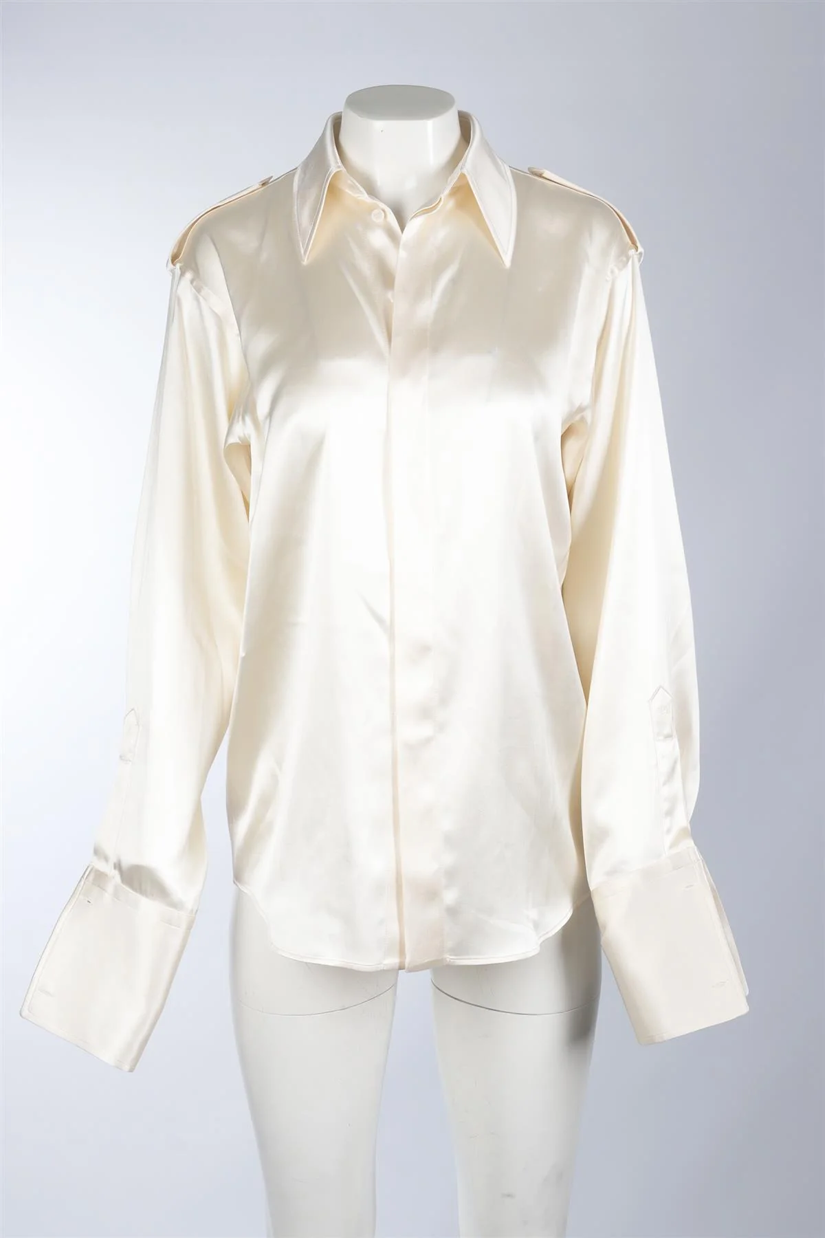 PHOEBE PHILO CREAM SILK SHIRT FR 34 UK 6 - Image 2