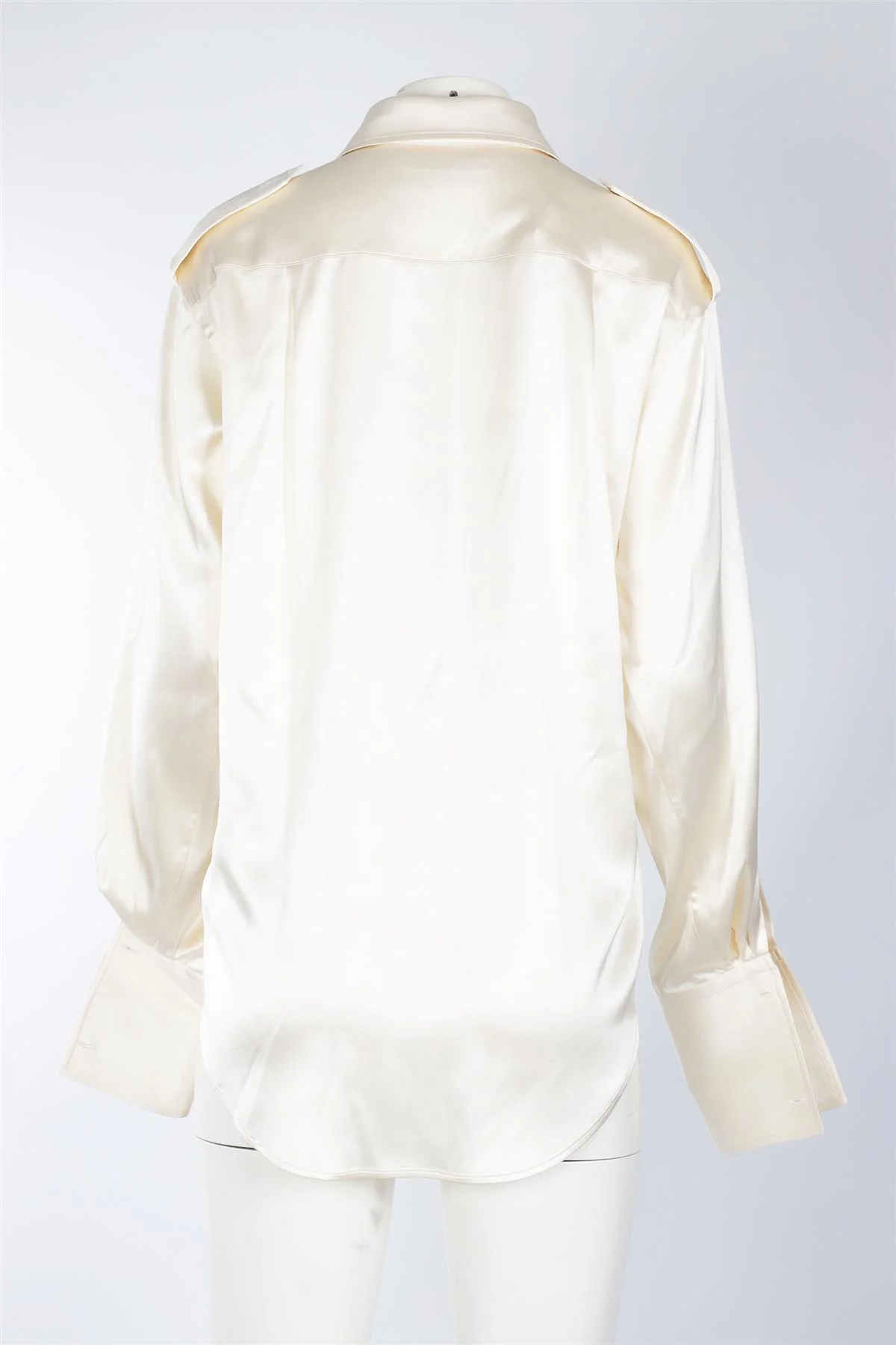 PHOEBE PHILO CREAM SILK SHIRT FR 34 UK 6 - Image 4