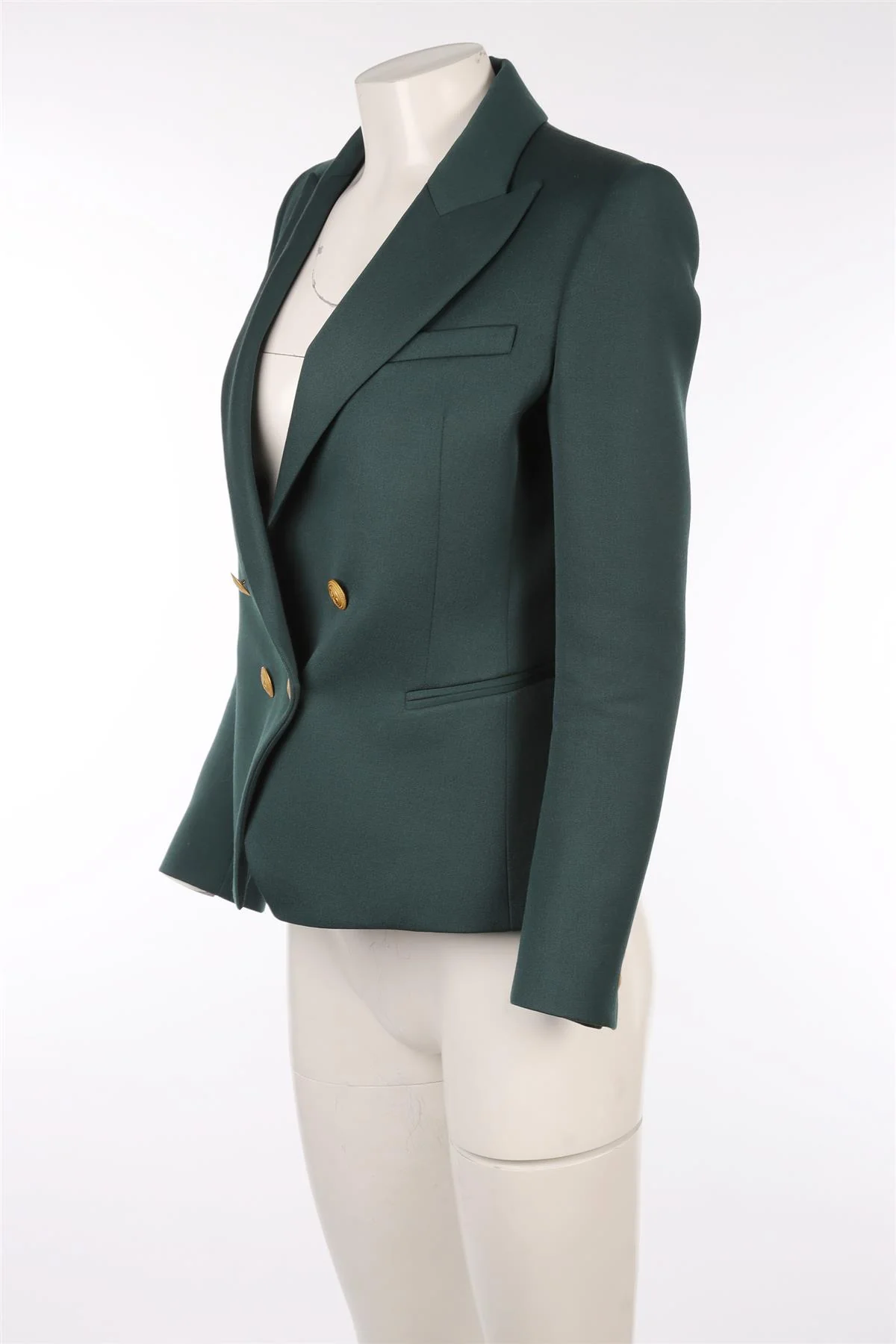PIERRE BALMAIN GREEN WOOL BLAZER FR 38 UK 10 - Image 3