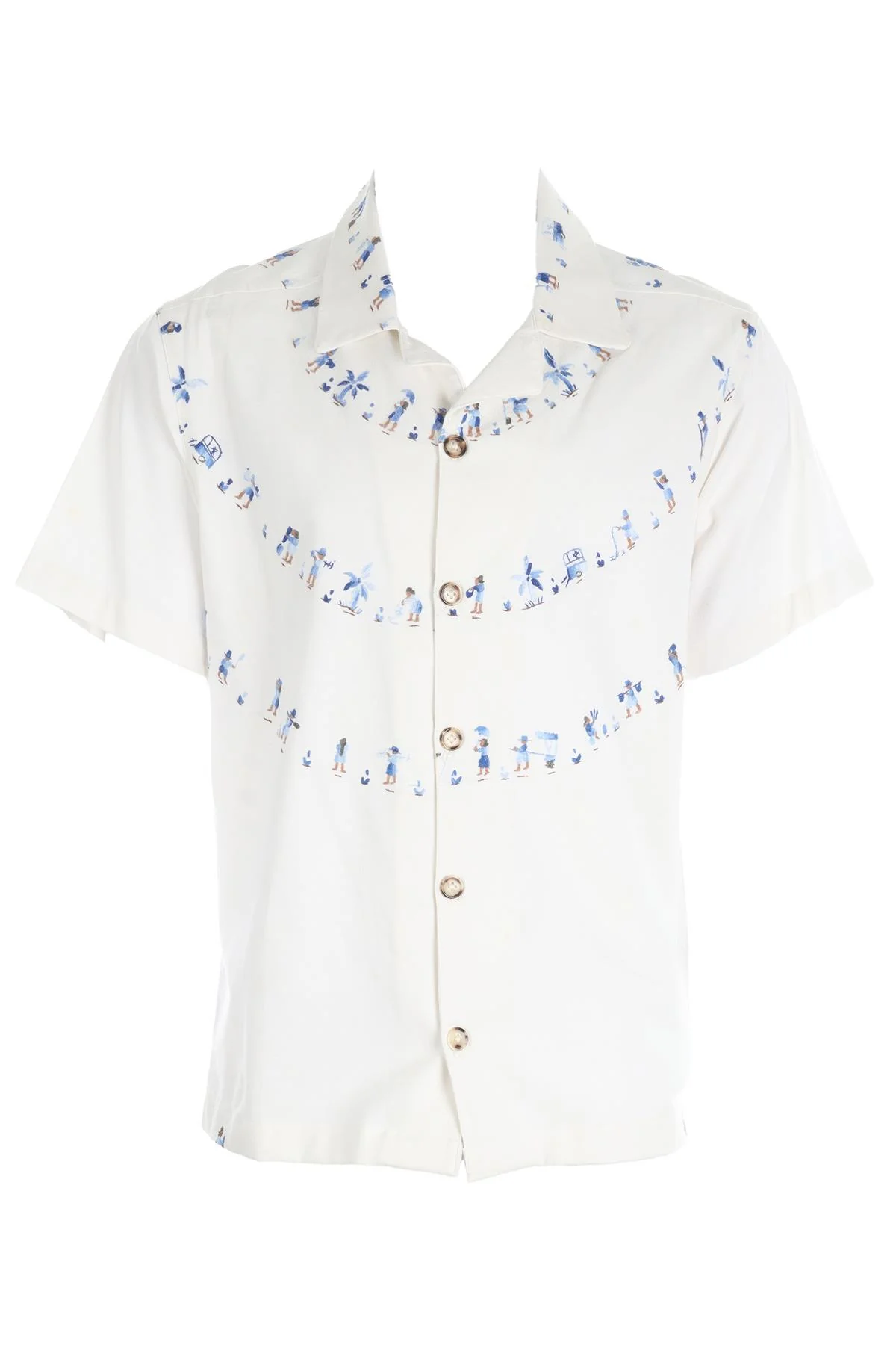 PIKOL WHITE MENS COTTON SHIRT SMALL