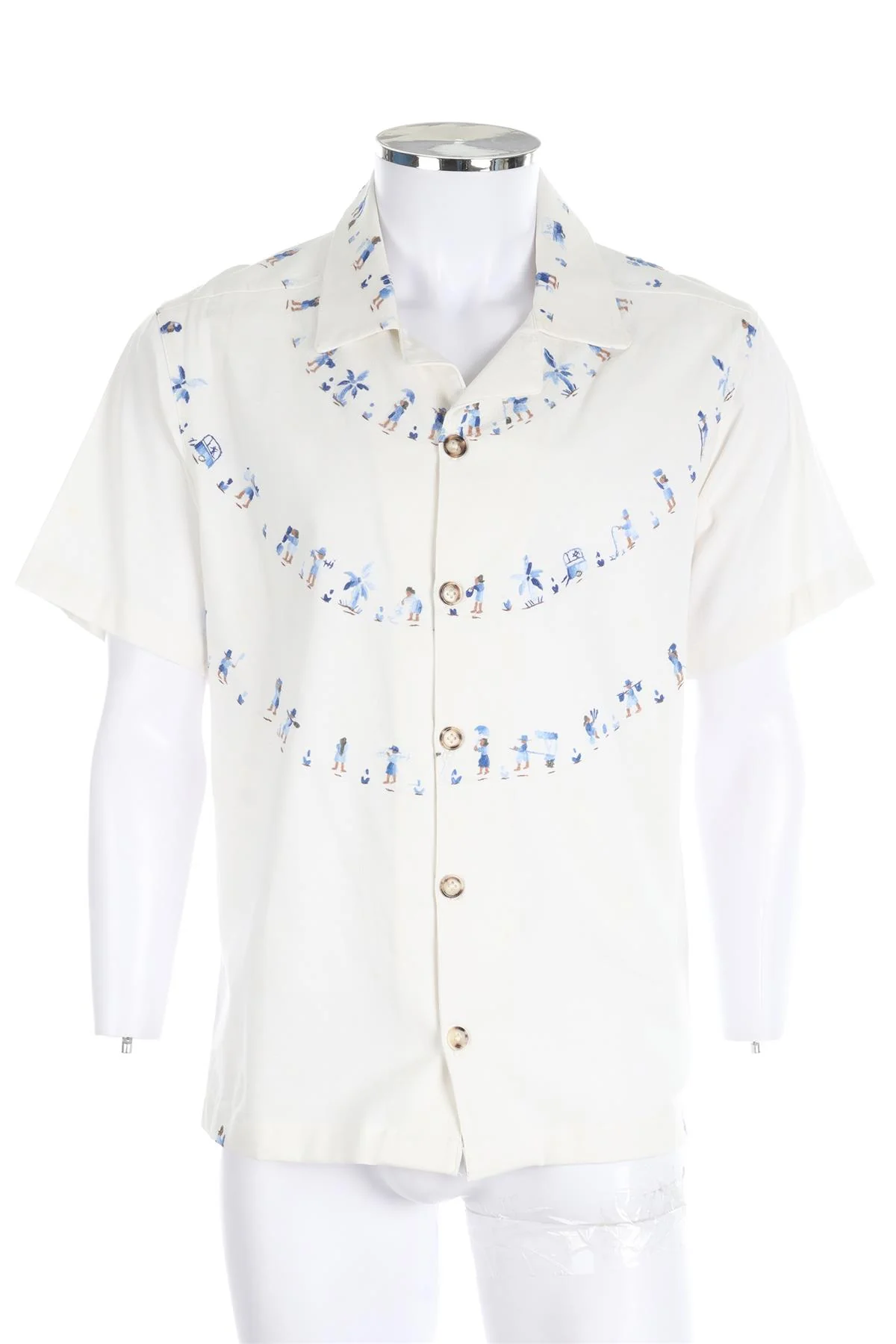 PIKOL WHITE MENS COTTON SHIRT SMALL - Image 2
