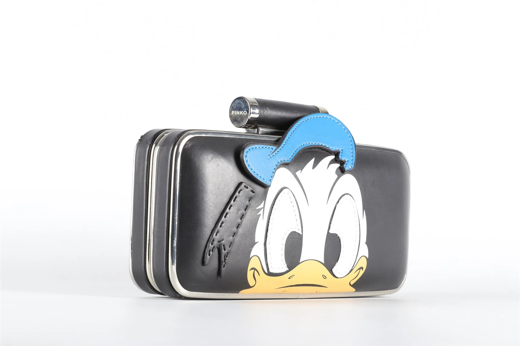 PINKO BLACK LEATHER CLUTCH - Image 3