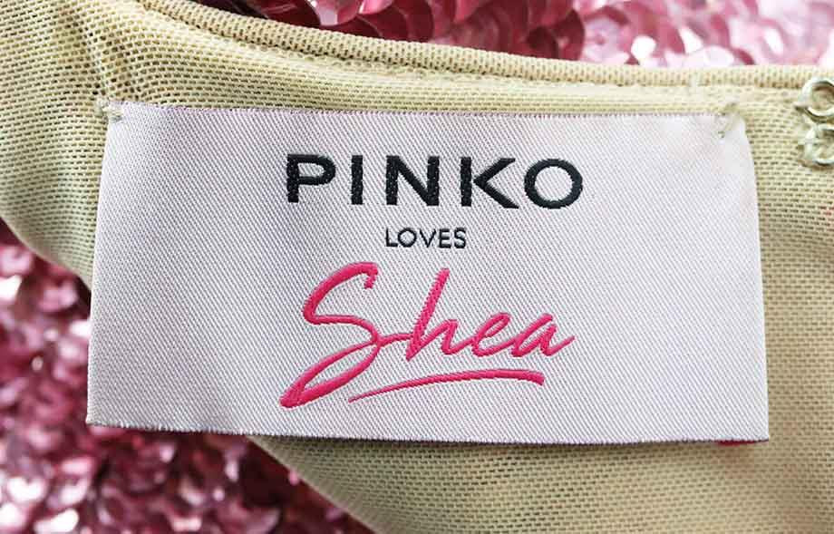 PINKO LOVES SHEA RUCHED SEQUINED JERSEY MINI DRESS IT 44 UK 12 - Image 6